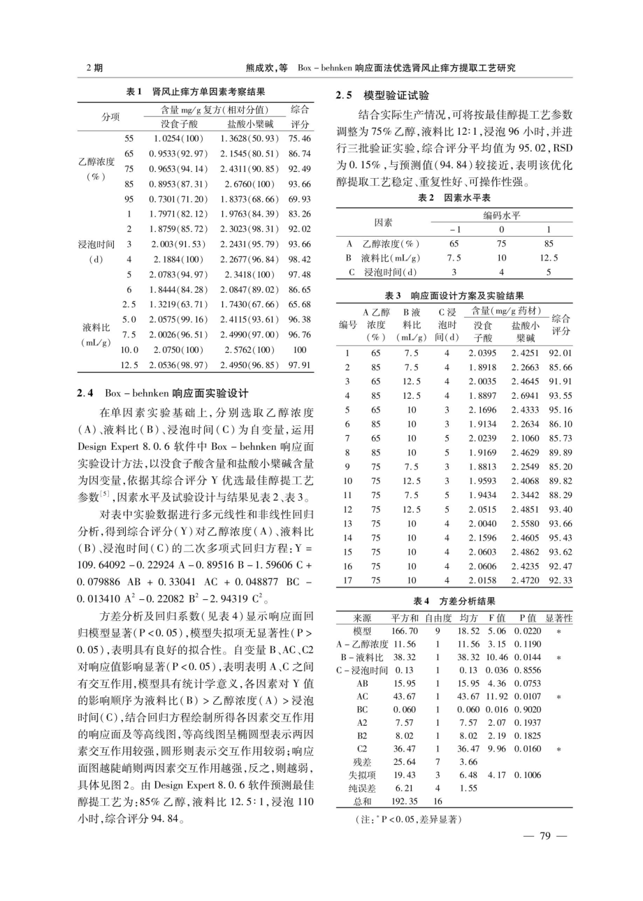 Box-behnken响应面法优选肾风止痒方提取工艺研究.pdf_第3页