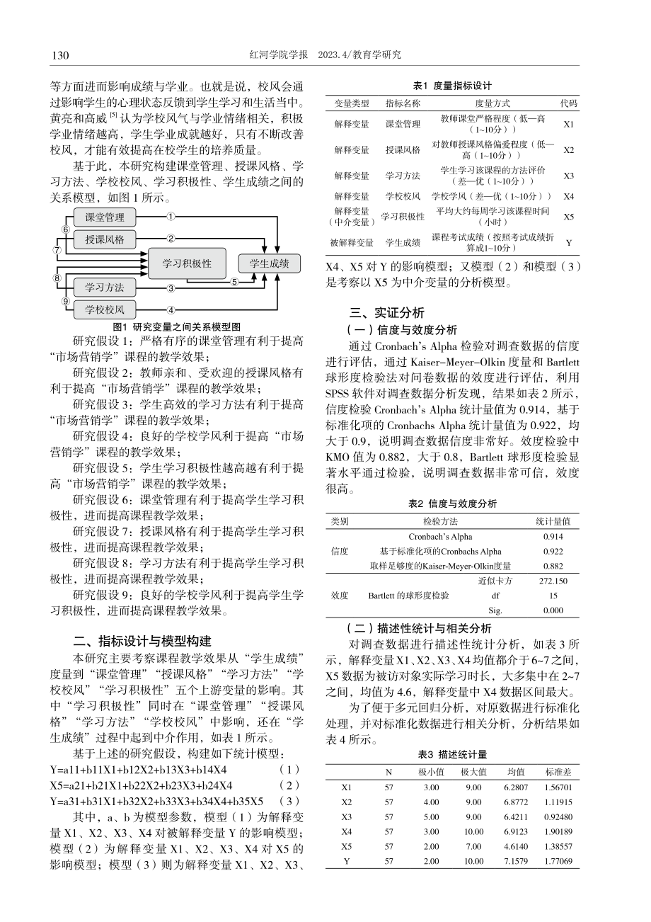 “市场营销学”课程教学效果影响因素及其效应分析.pdf_第2页