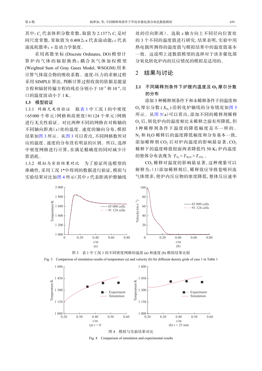 不同稀释剂条件下甲烷非催化部分氧化数值模拟.pdf_第3页