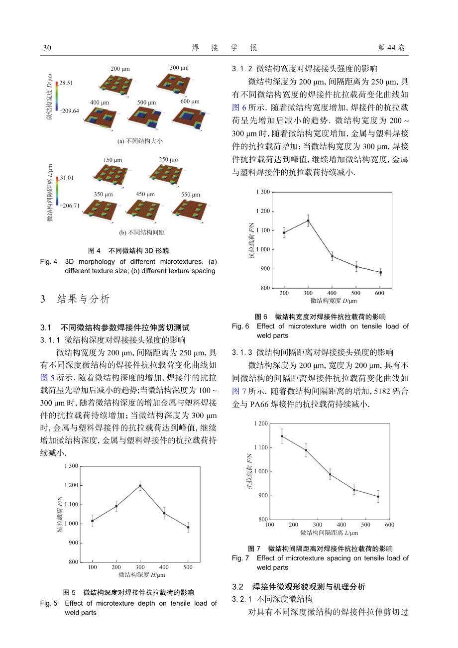 表面微结构对铝合金与PA66激光焊性能影响.pdf_第3页