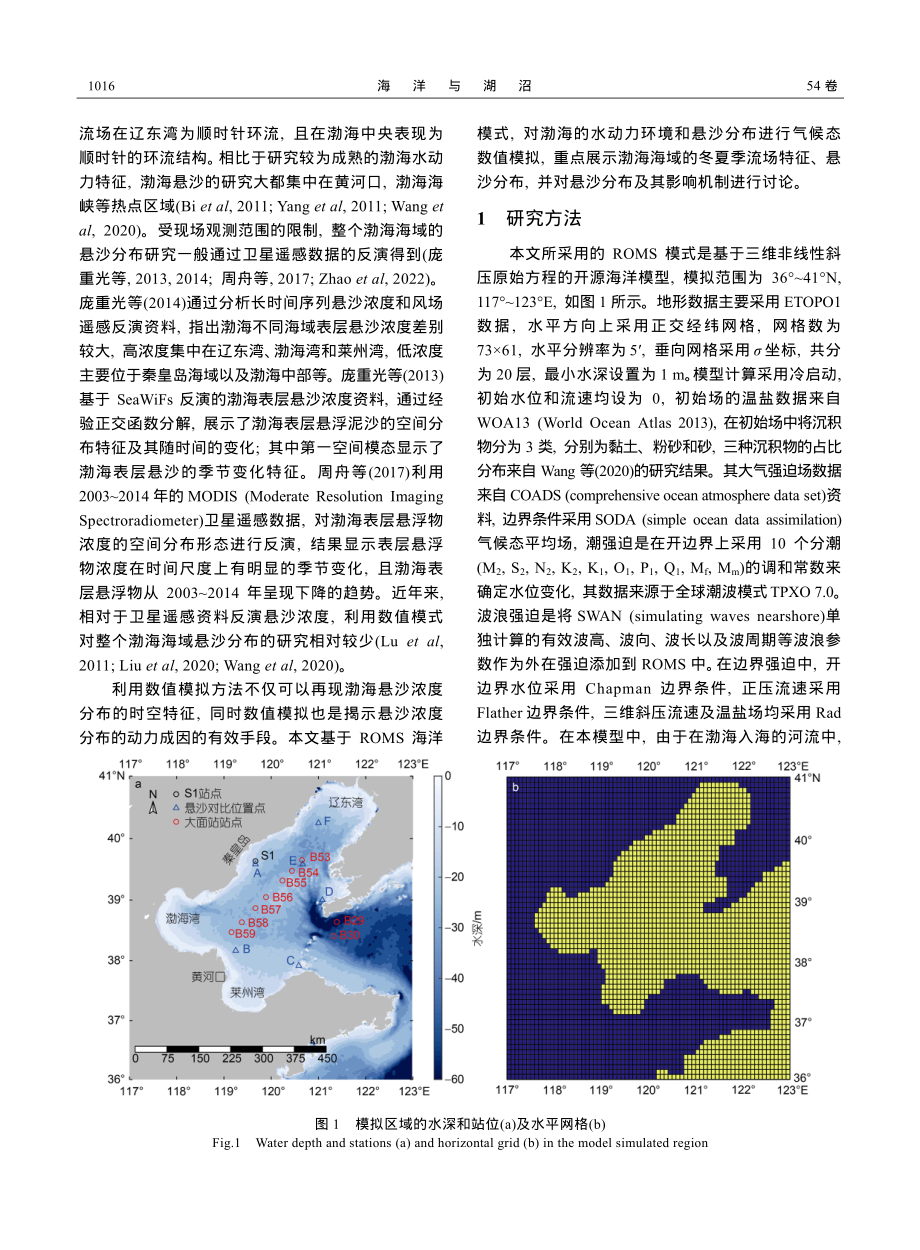 渤海表层悬沙分布季节变化特征与控制因子的数值研究.pdf_第2页