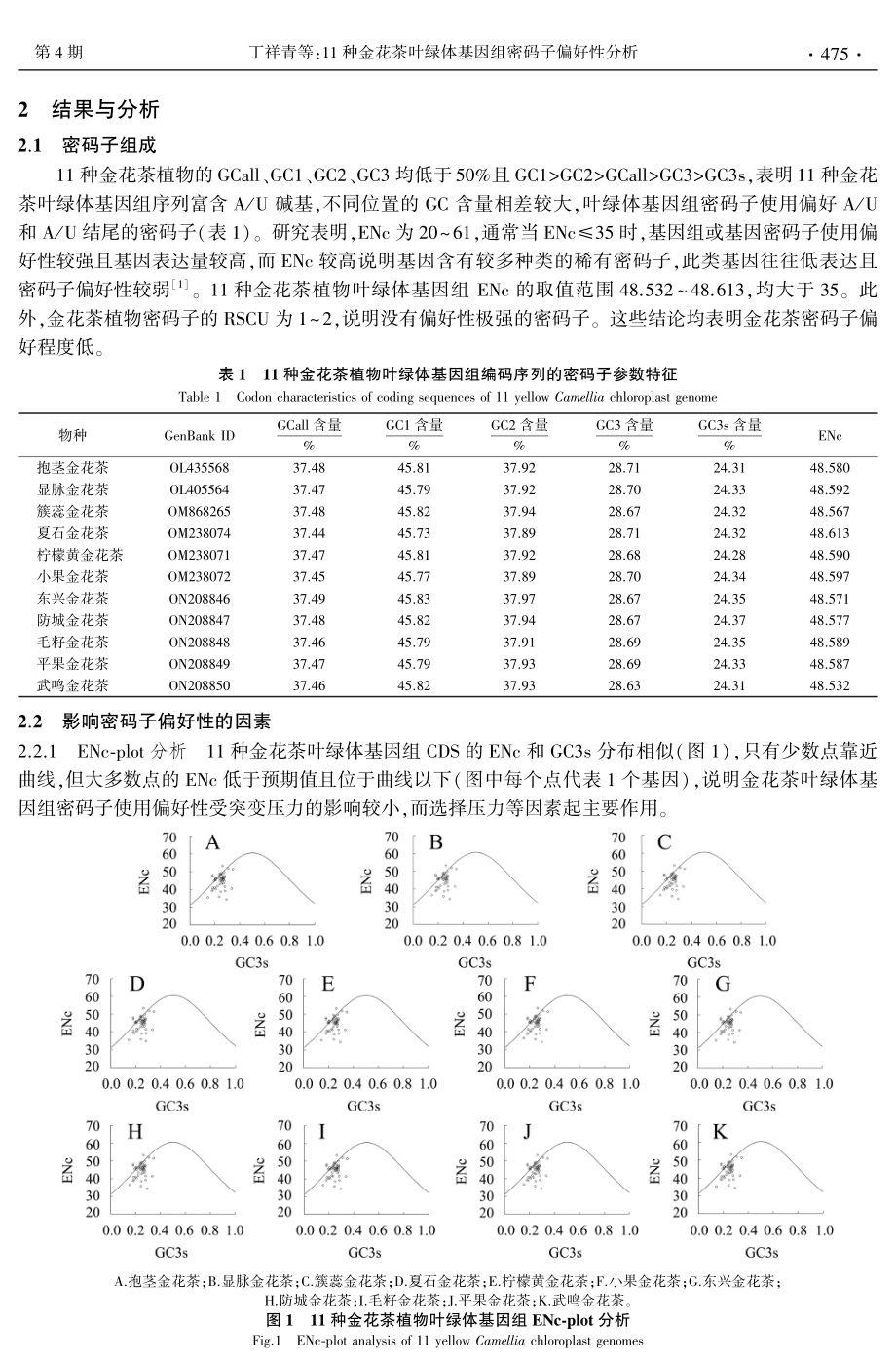 11种金花茶叶绿体基因组密码子偏好性分析.pdf_第3页