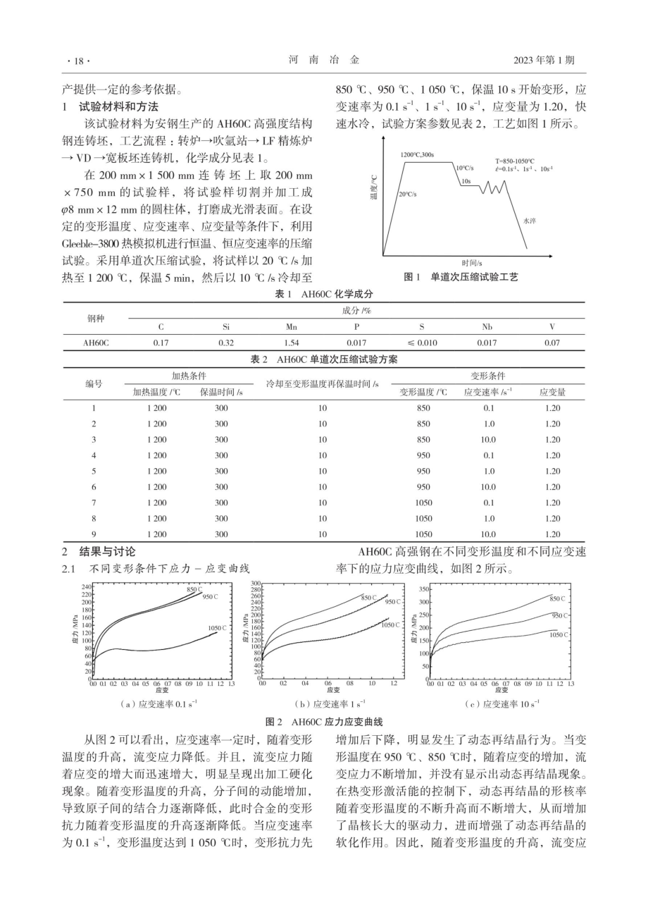 AH60C高强钢热变形下动态再结晶行为研究.pdf_第2页