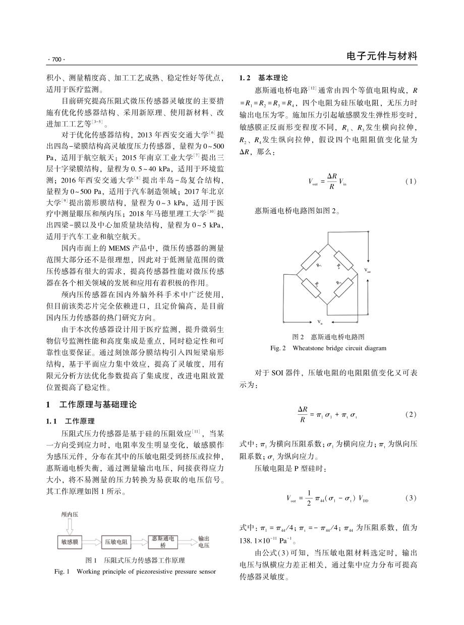 MEMS颅压监测传感器的设计与分析.pdf_第2页