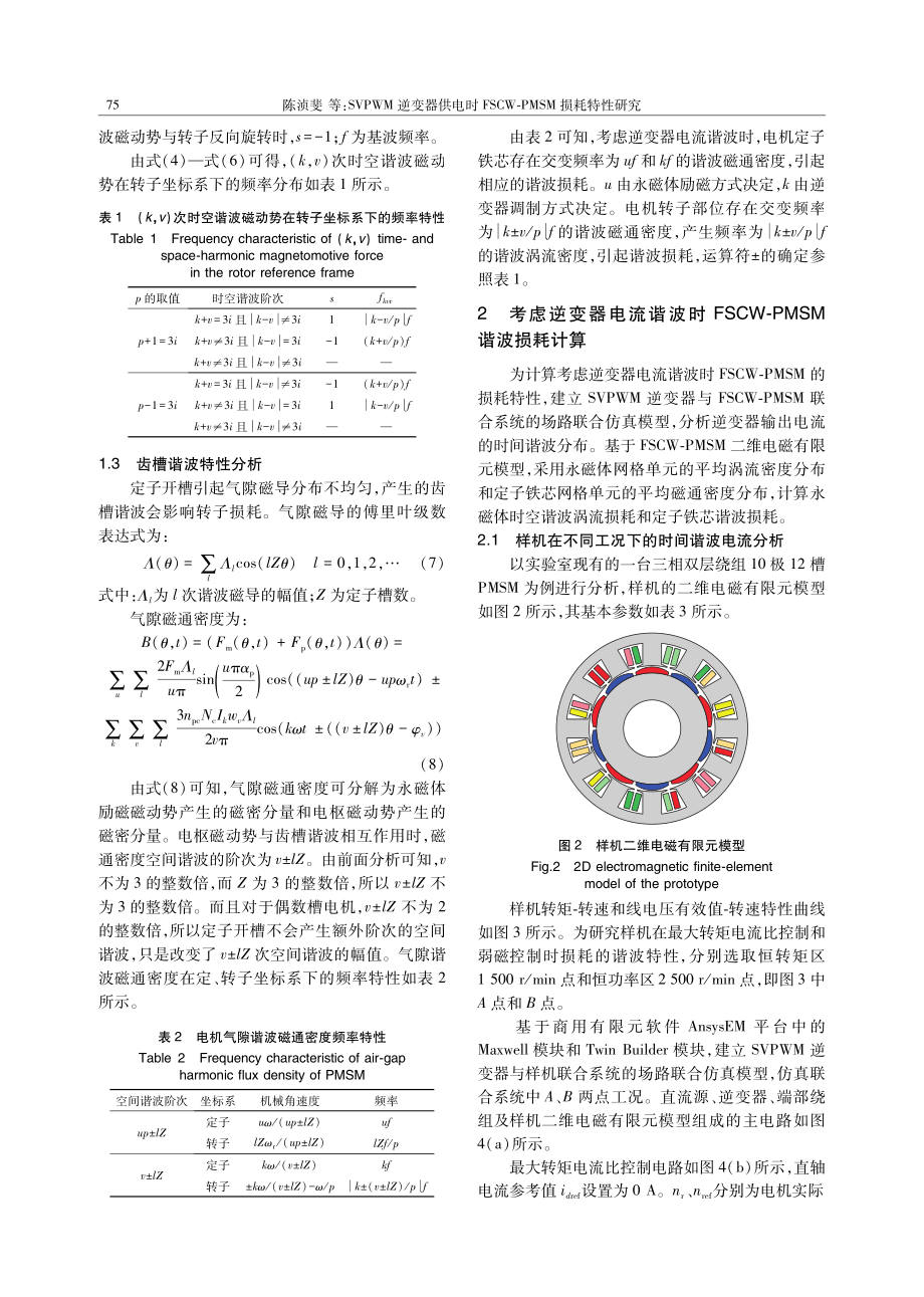 SVPWM逆变器供电时FSCW-PMSM损耗特性研究.pdf_第3页