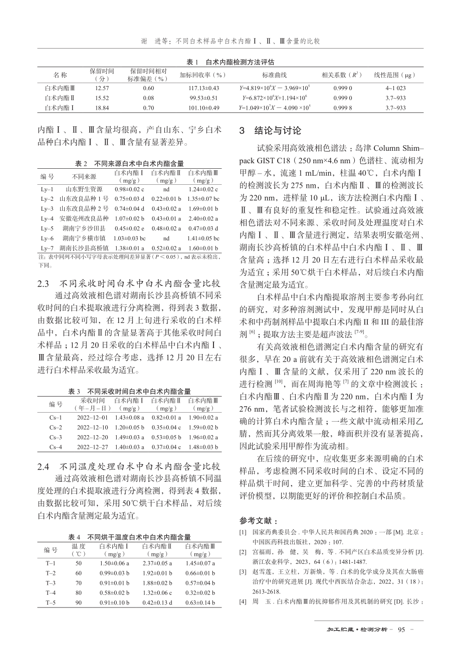 不同白术样品中白术内酯Ⅰ、Ⅱ、Ⅲ含量的比较.pdf_第3页