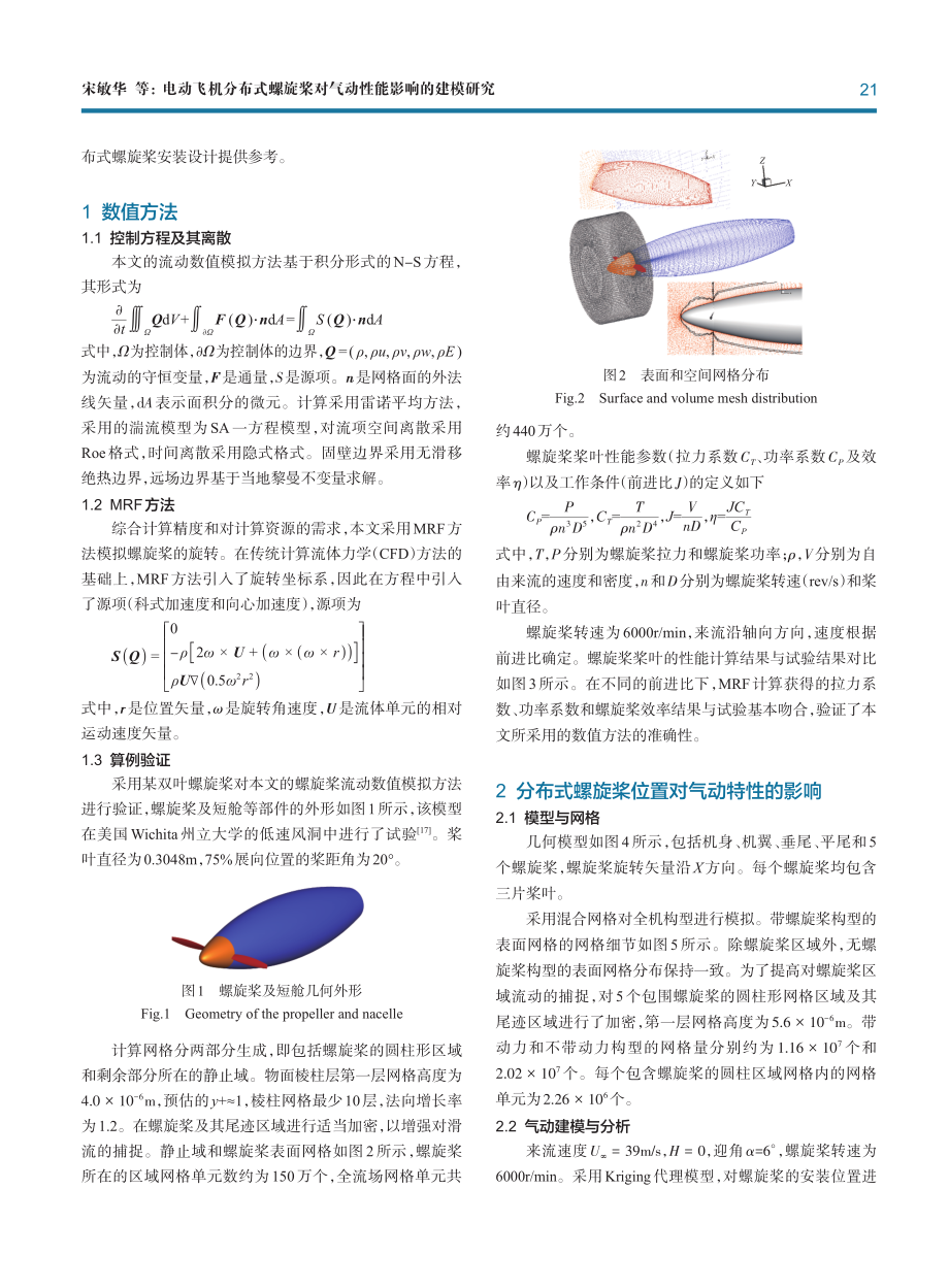 电动飞机分布式螺旋桨对气动性能影响的建模研究.pdf_第2页