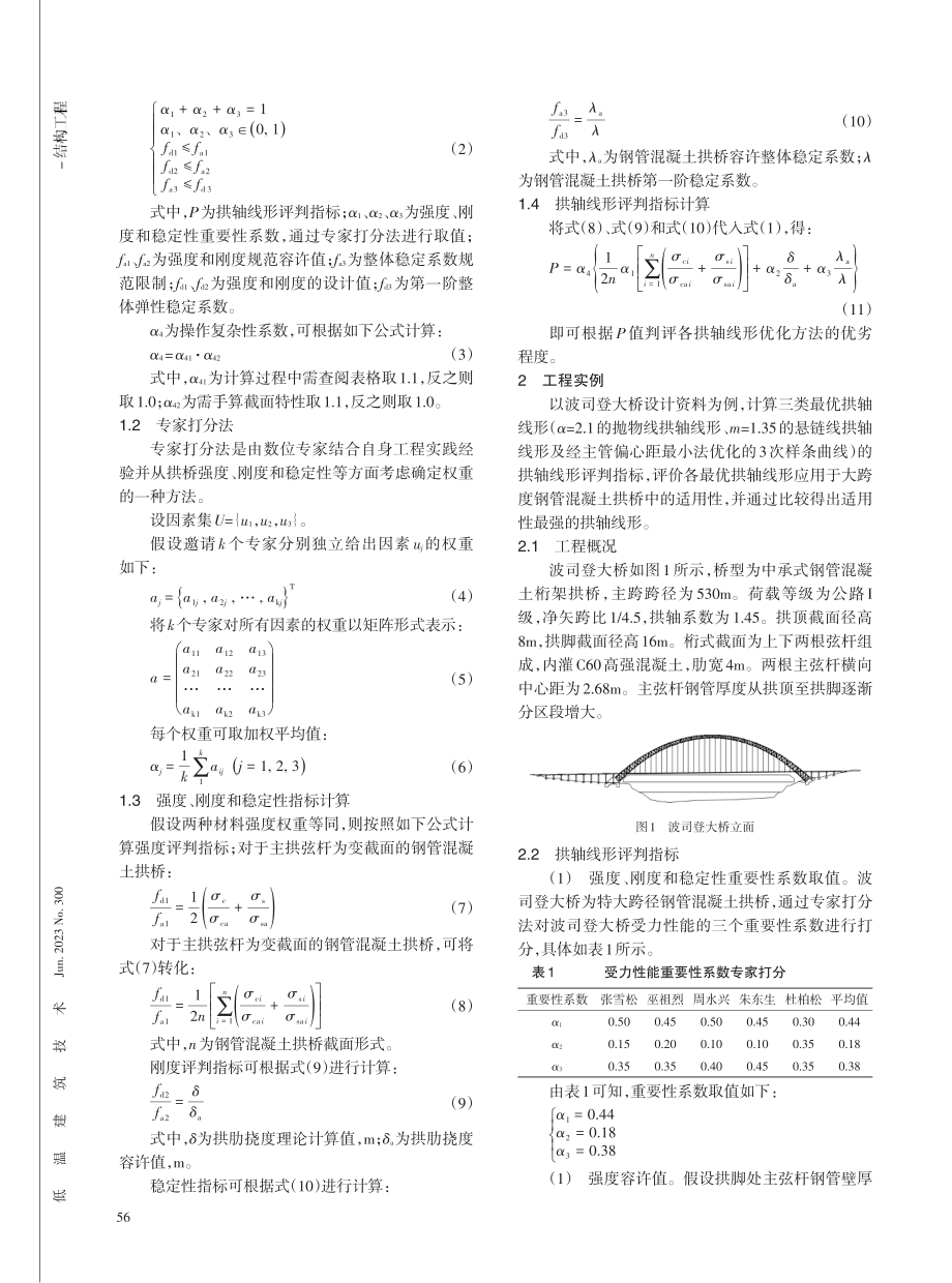 大跨CFST拱桥拱轴线形的综合评分法.pdf_第2页