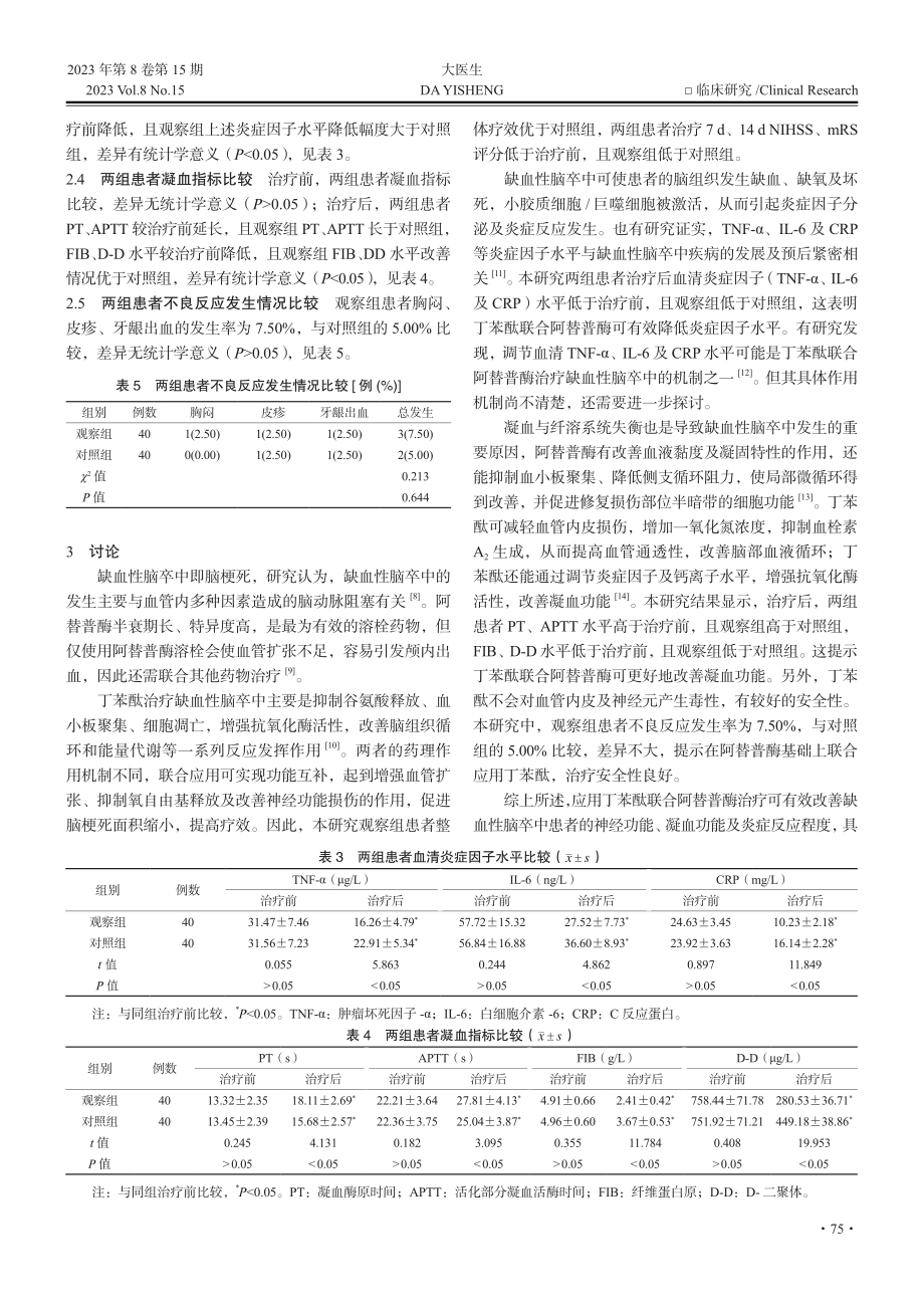 丁苯酞联合阿替普酶用于缺血性脑卒中的价值研究.pdf_第3页