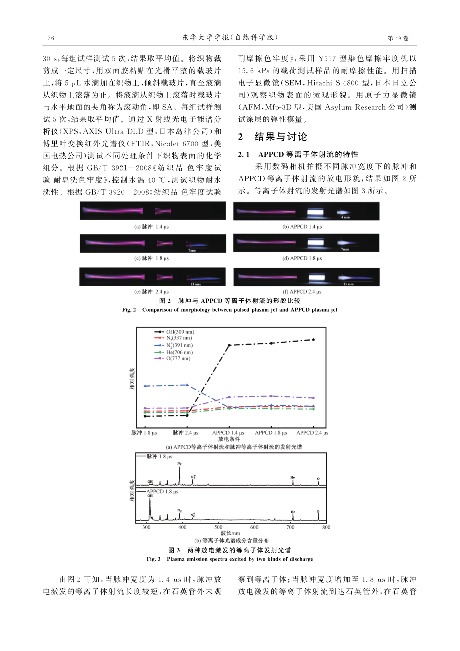 大气压脉冲级联放电快速制备超疏水耐久涂层.pdf_第3页