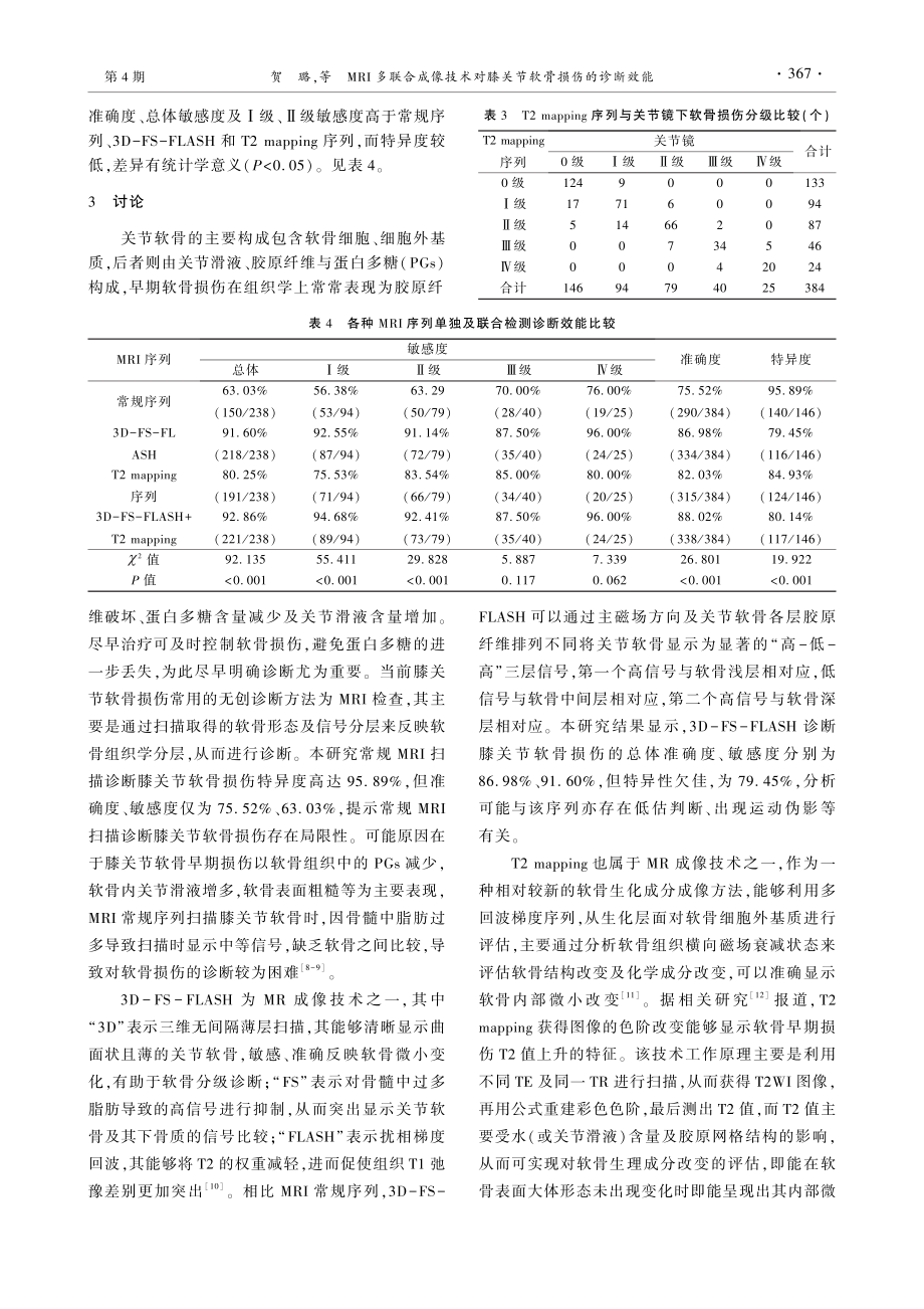 MRI多联合成像技术对膝关节软骨损伤的诊断效能.pdf_第3页