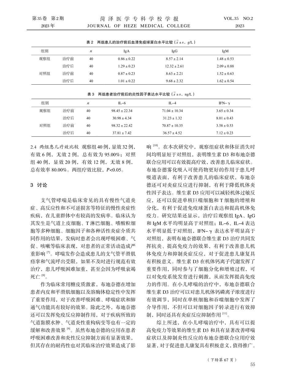 布地奈德联合维生素D3对小儿哮喘的应用效果.pdf_第3页