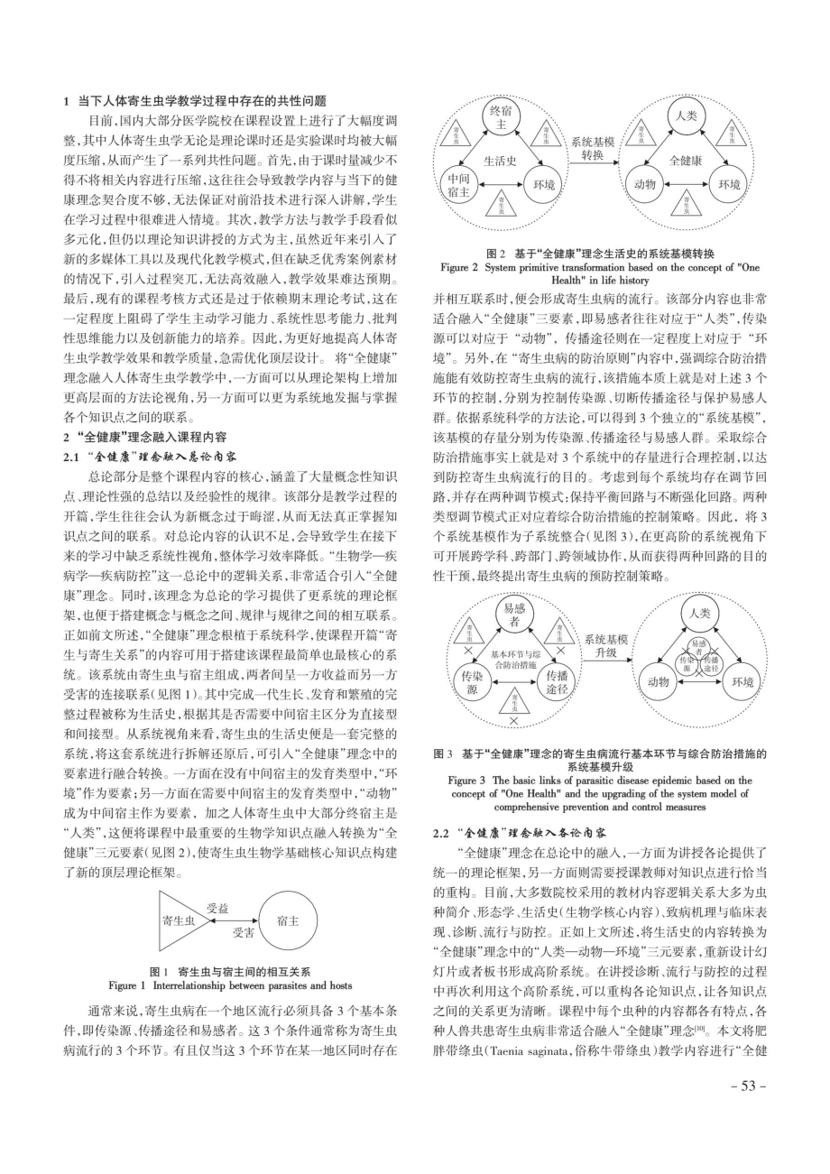 “全健康”理念融入人体寄生虫学课程的教学改革初探.pdf_第2页