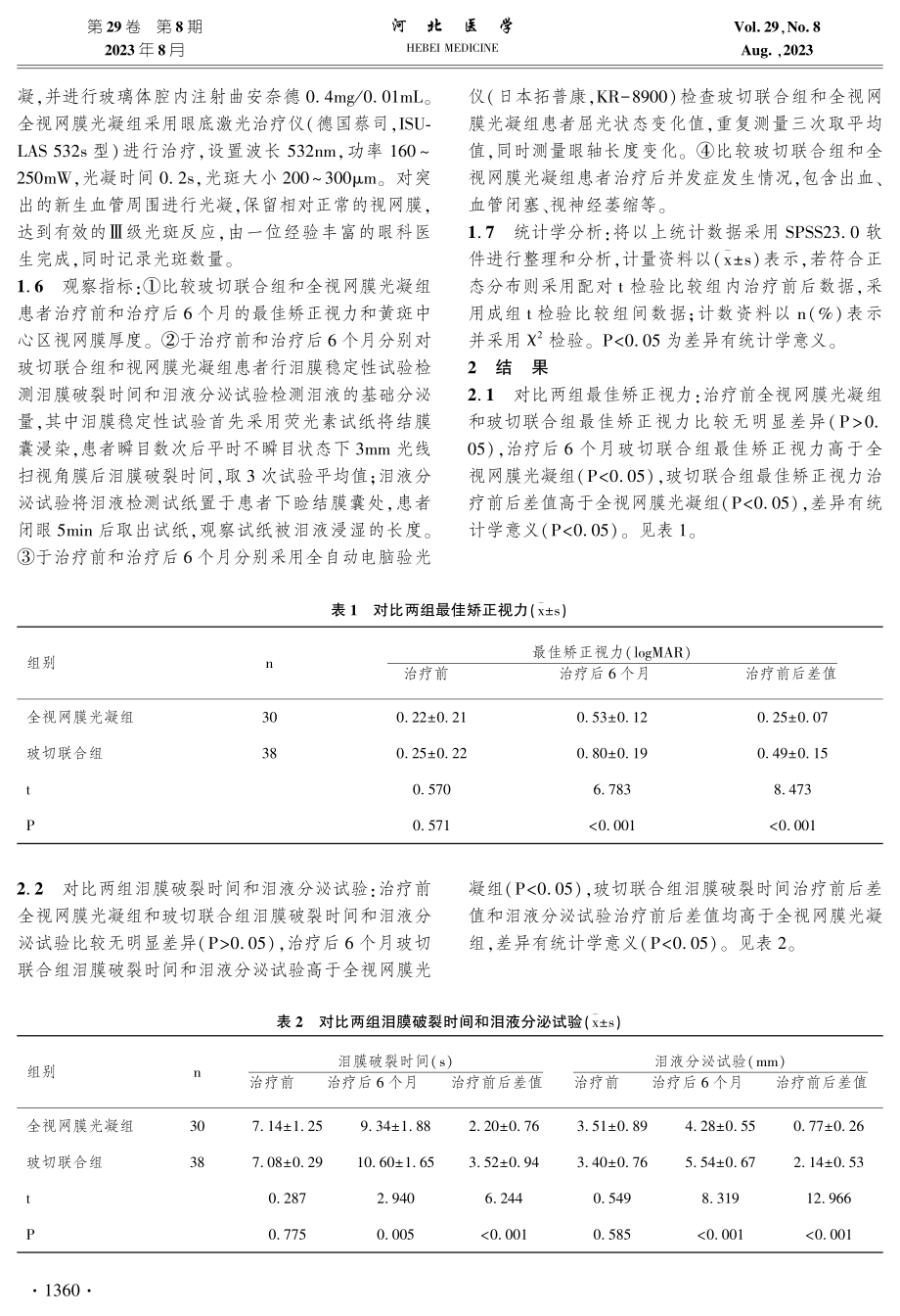 玻璃体切割手术联合全视网膜光凝术对糖尿病视网膜病变患者屈光状态及泪膜功能的影响.pdf_第3页