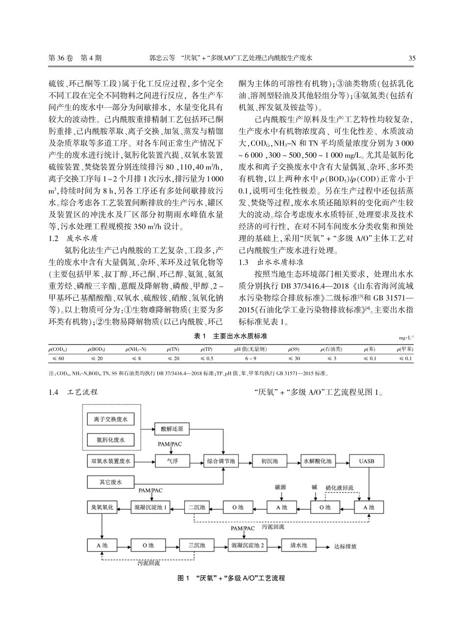 “厌氧”%2B“多级A_O”工艺处理己内酰胺生产废水.pdf_第2页