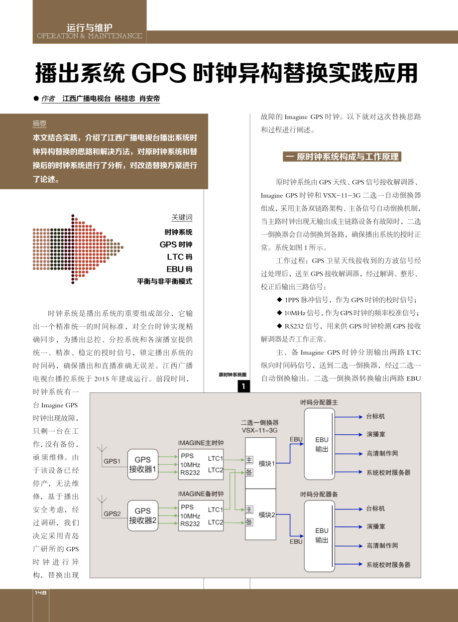 播出系统GPS时钟异构替换实践应用.pdf_第1页