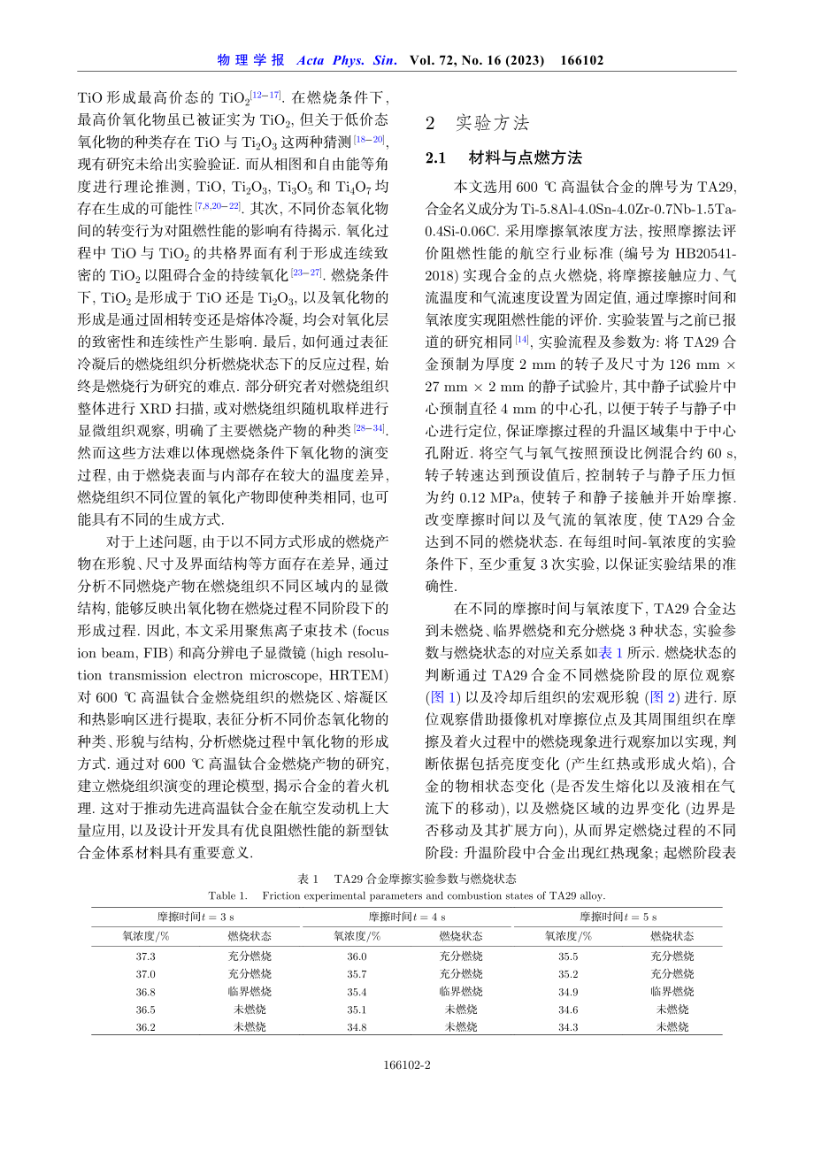 600℃高温钛合金燃烧组织演变及机理.pdf_第2页