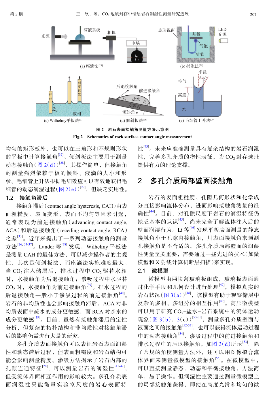 CO_(2)地质封存中储层岩石润湿性测量研究进展.pdf_第3页