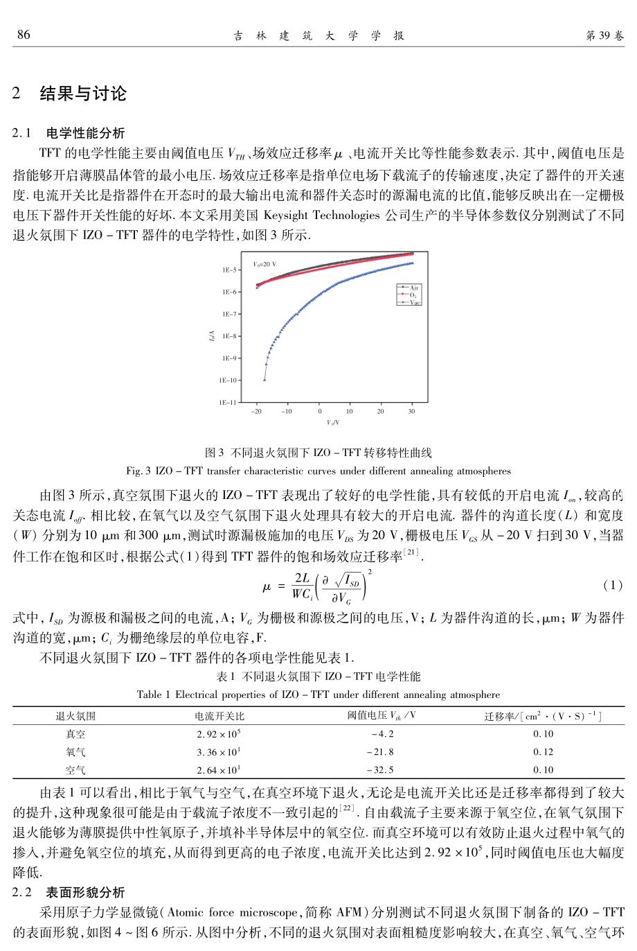 不同退火气氛下溶胶-凝胶法制备IZO薄膜晶体管性能研究.pdf_第3页