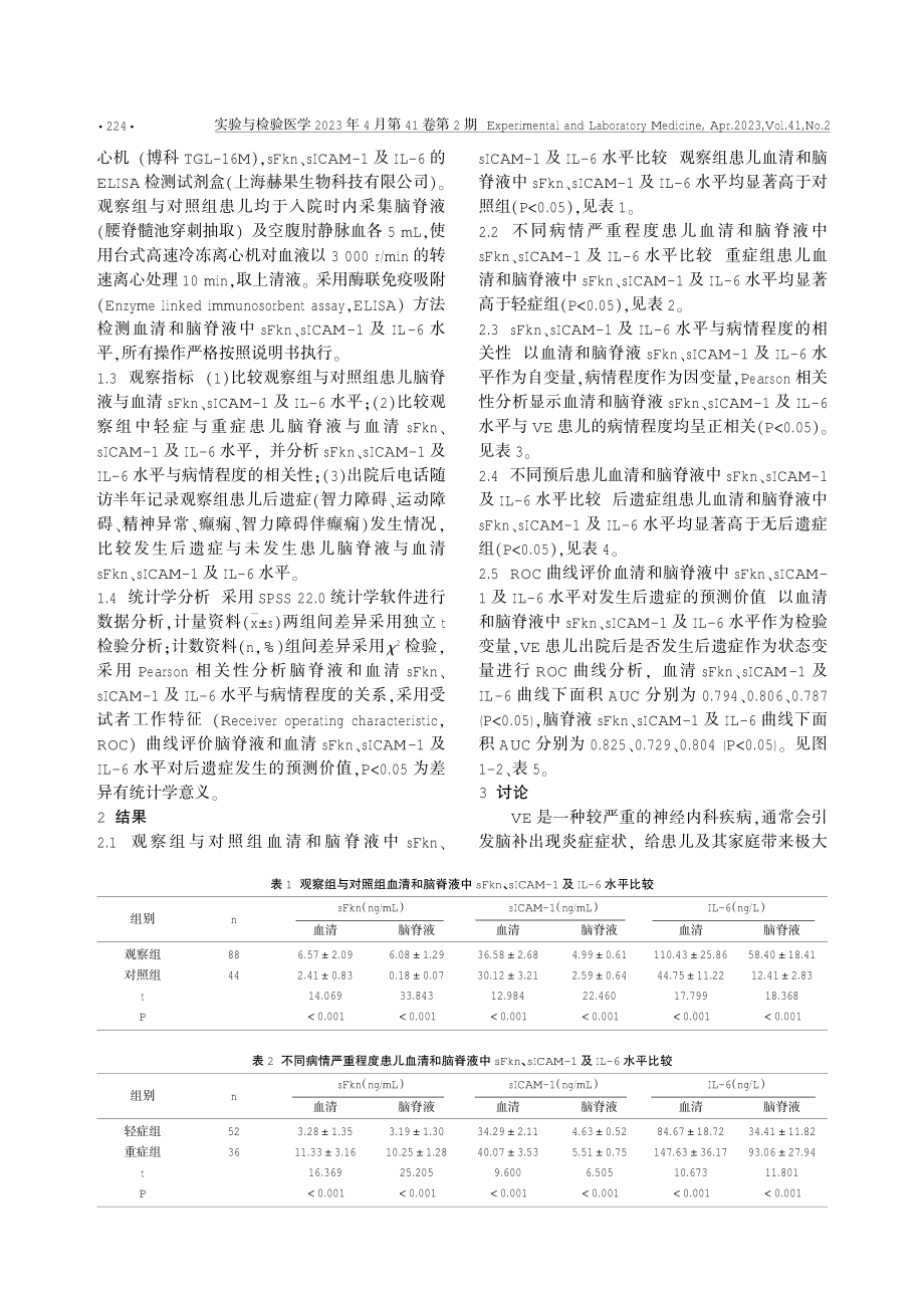 病毒性脑炎儿童脑脊液及血清sFkn、sICAM-1及IL-6水平表达及意义.pdf_第2页