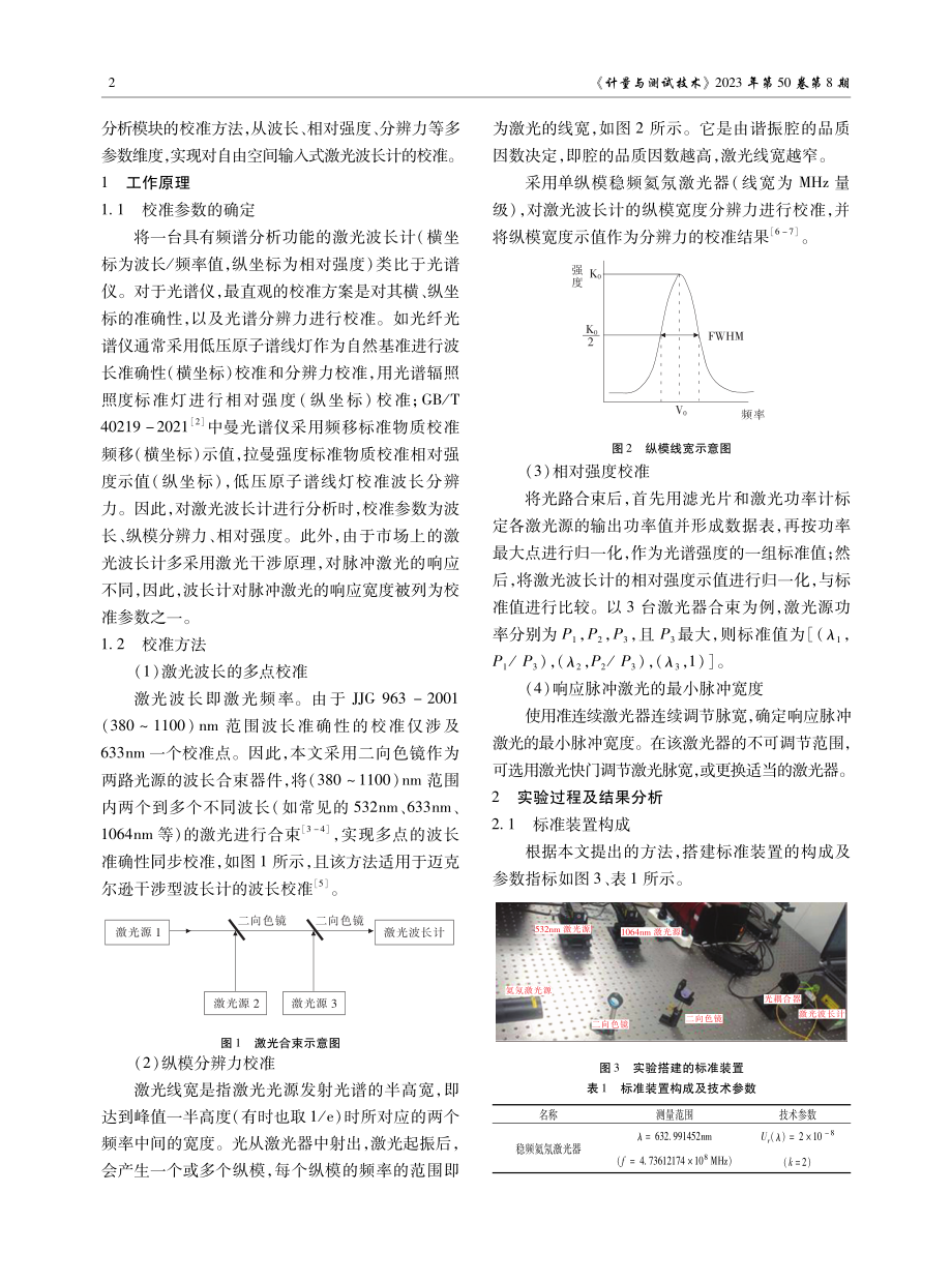 %28380-1100%29nm自由空间输入式激光波长计校准方法研究.pdf_第2页