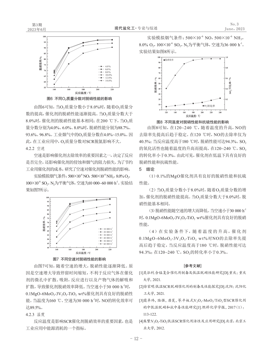 MgO改性MoO_%283%29-V_%282%29O_%285%29-TiO_%282%29 SCR催化剂的低温脱硝研究.pdf_第3页