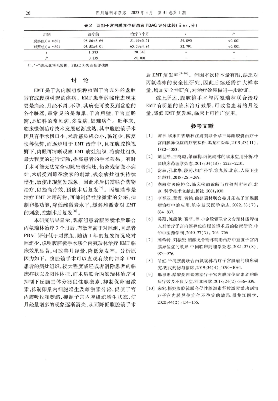 丙氨瑞林联合腹腔镜手术治疗子宫内膜异位症的临床研究.pdf_第3页