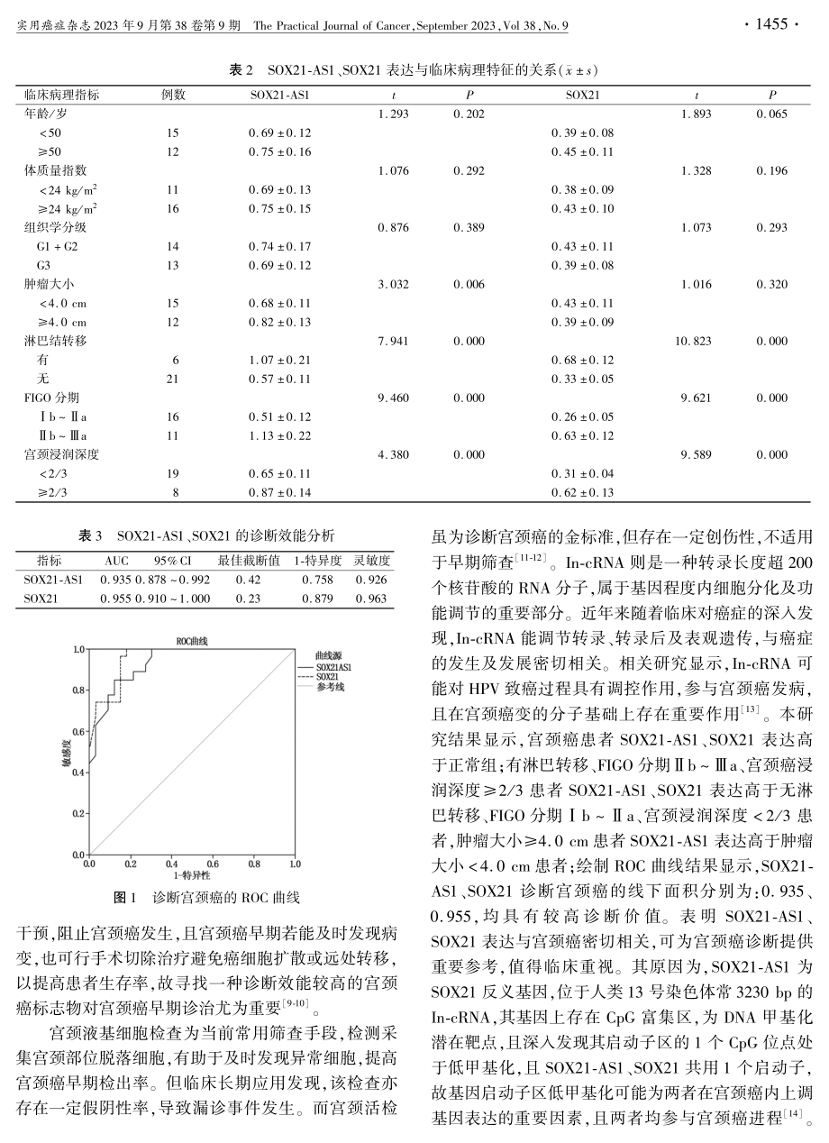 SOX21-AS1及SOX21在宫颈癌中的表达及临床意义.pdf_第3页