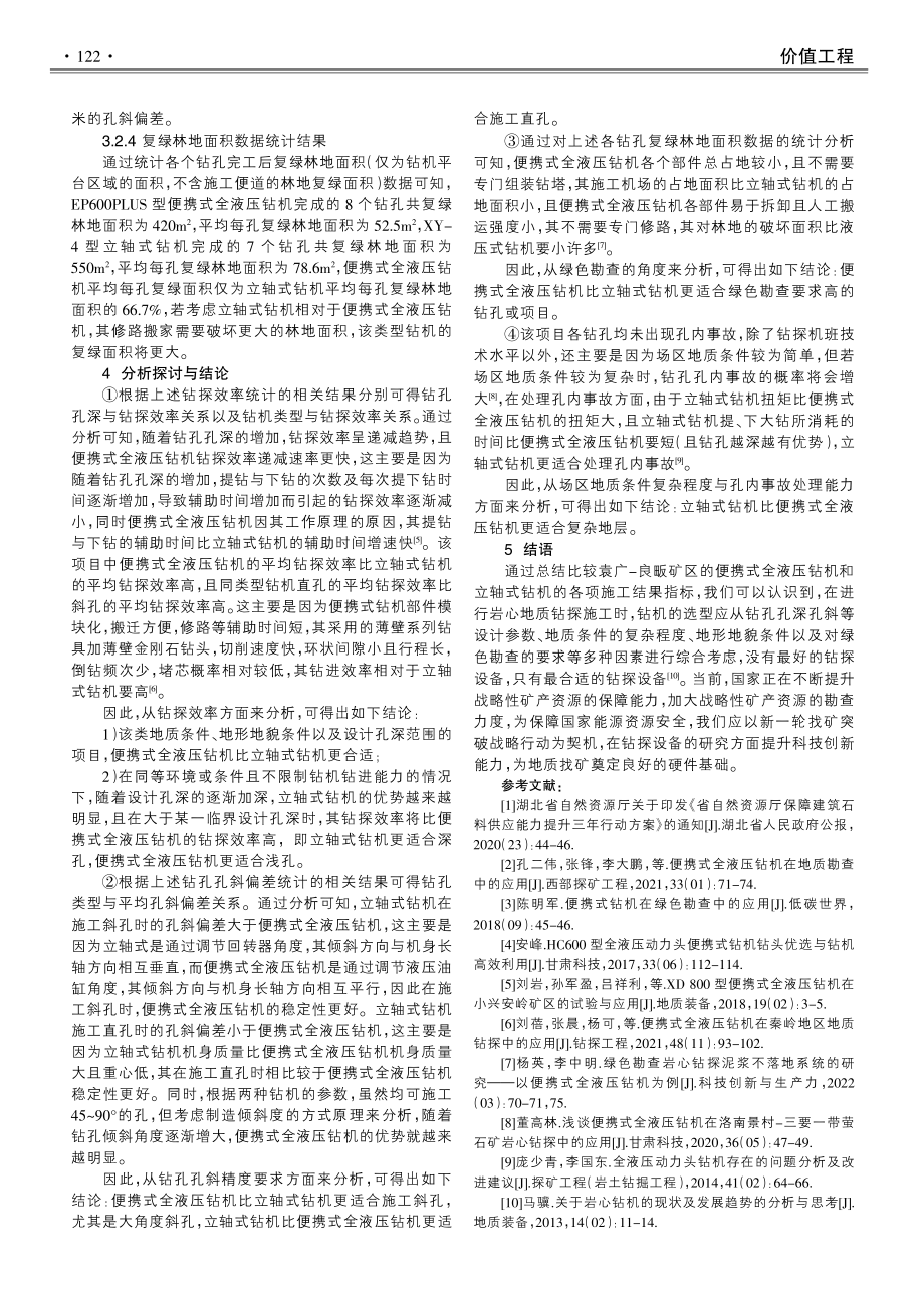 便携式全液压钻机与立轴式钻机在袁广-良畈矿区的应用探讨.pdf_第3页