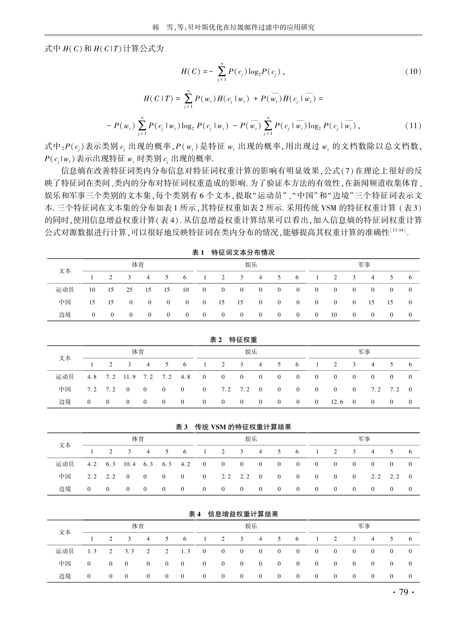 贝叶斯优化在垃圾邮件过滤中的应用研究.pdf_第3页