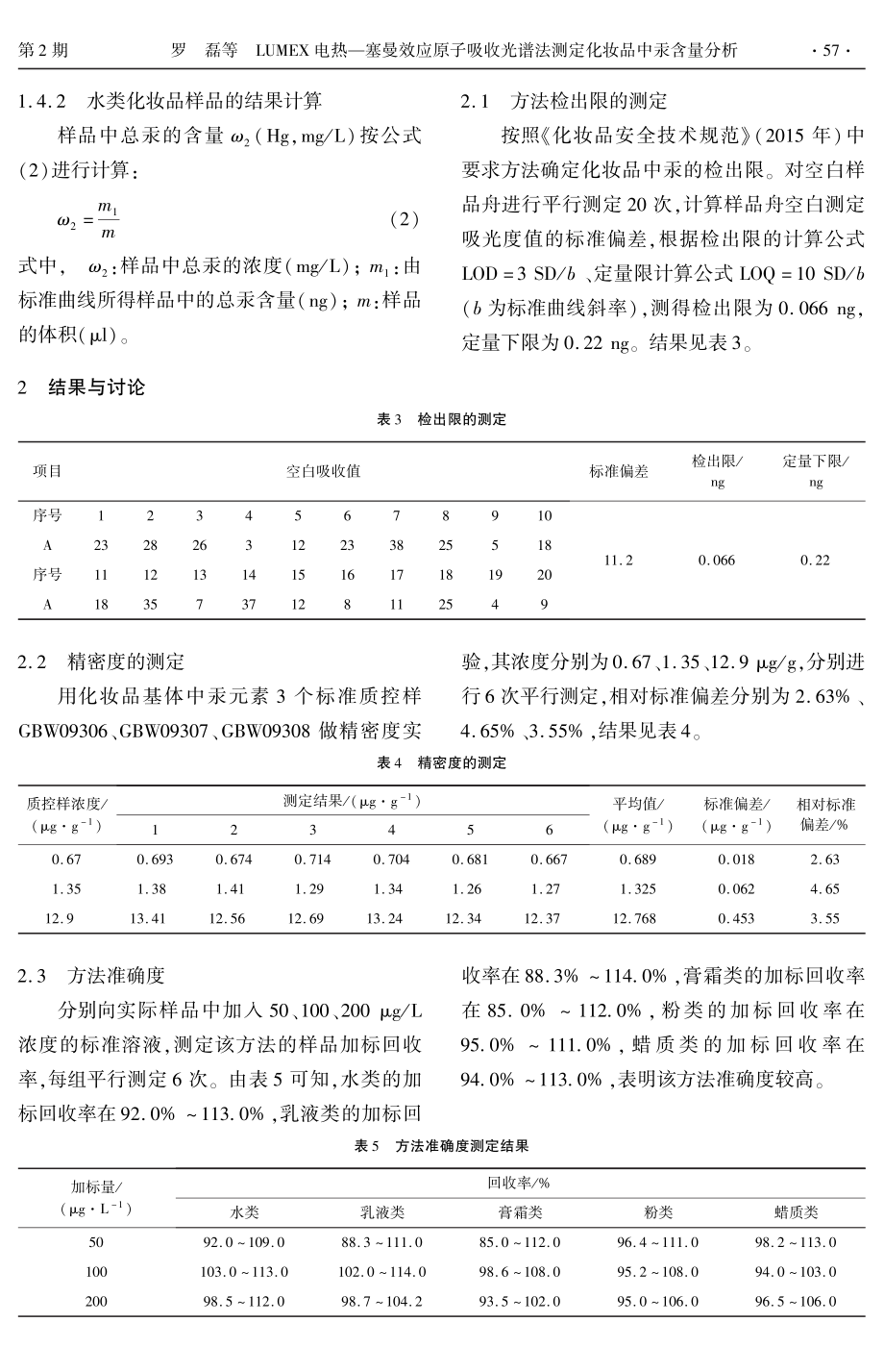 LUMEX电热-塞曼效应原子吸收光谱法测定化妆品中汞含量分析.pdf_第3页