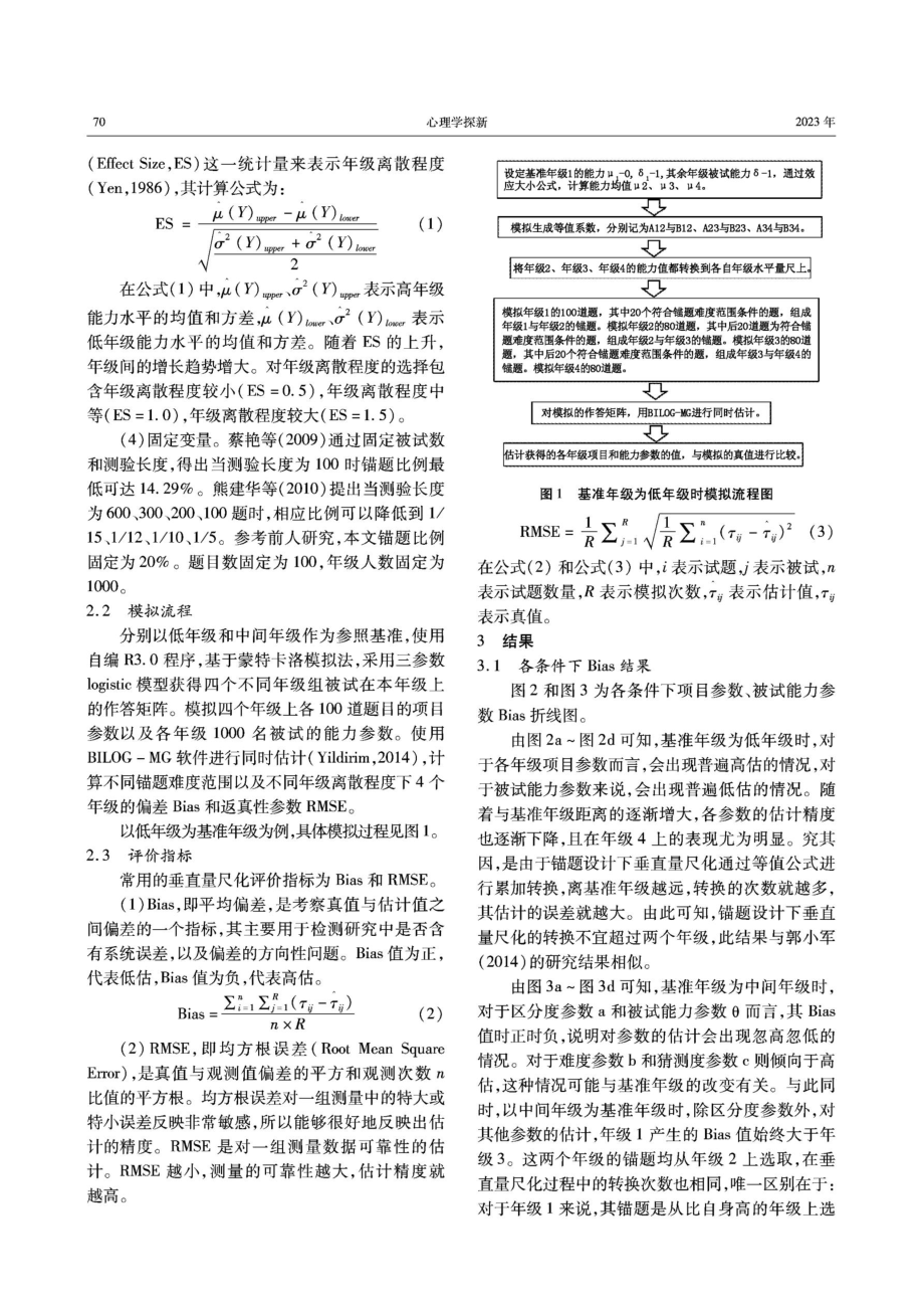 不同基准年级下锚题难度范围与年级离散程度对垂直量尺化的影响.pdf_第3页