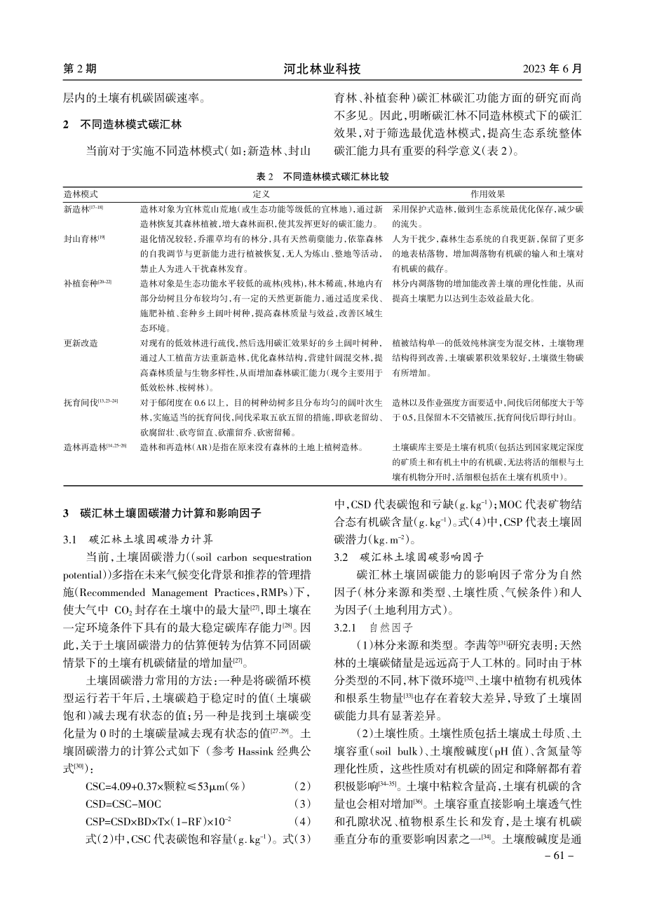 不同造林模式土壤碳汇及固碳因子.pdf_第3页