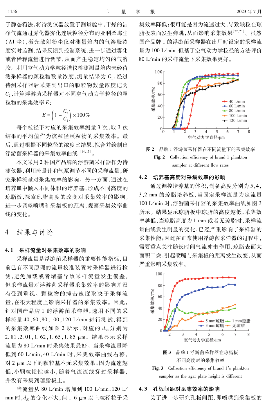 采样流量和孔板间距对浮游菌采样器采集效率的影响.pdf_第3页