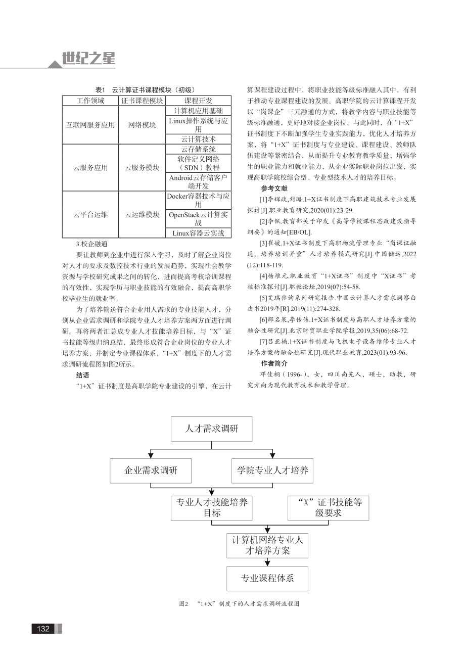 “1%2BX”证书制度下高职云计算课程课政融合研究——以计算机网络技术专业为例.pdf_第3页