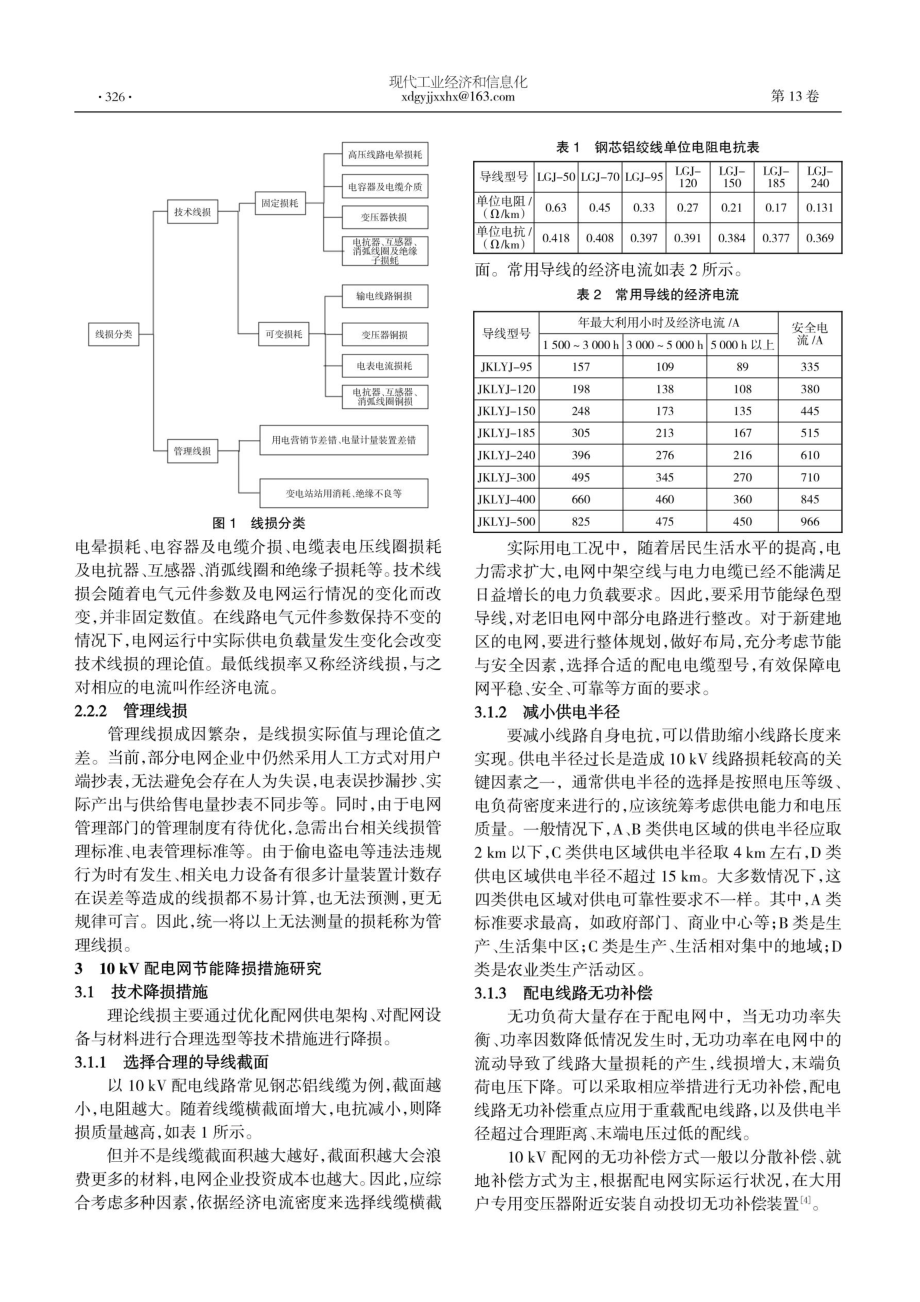 10 kV配电网线损分析及节能降损措施.pdf_第2页