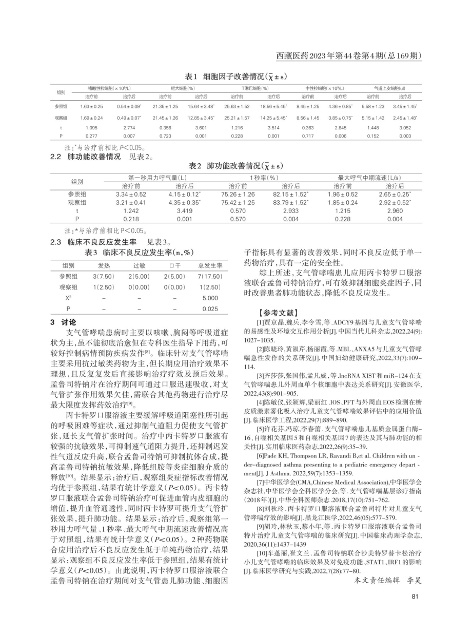 丙卡特罗口服溶液联合孟鲁司特钠在支气管哮喘患儿中的效果.pdf_第3页