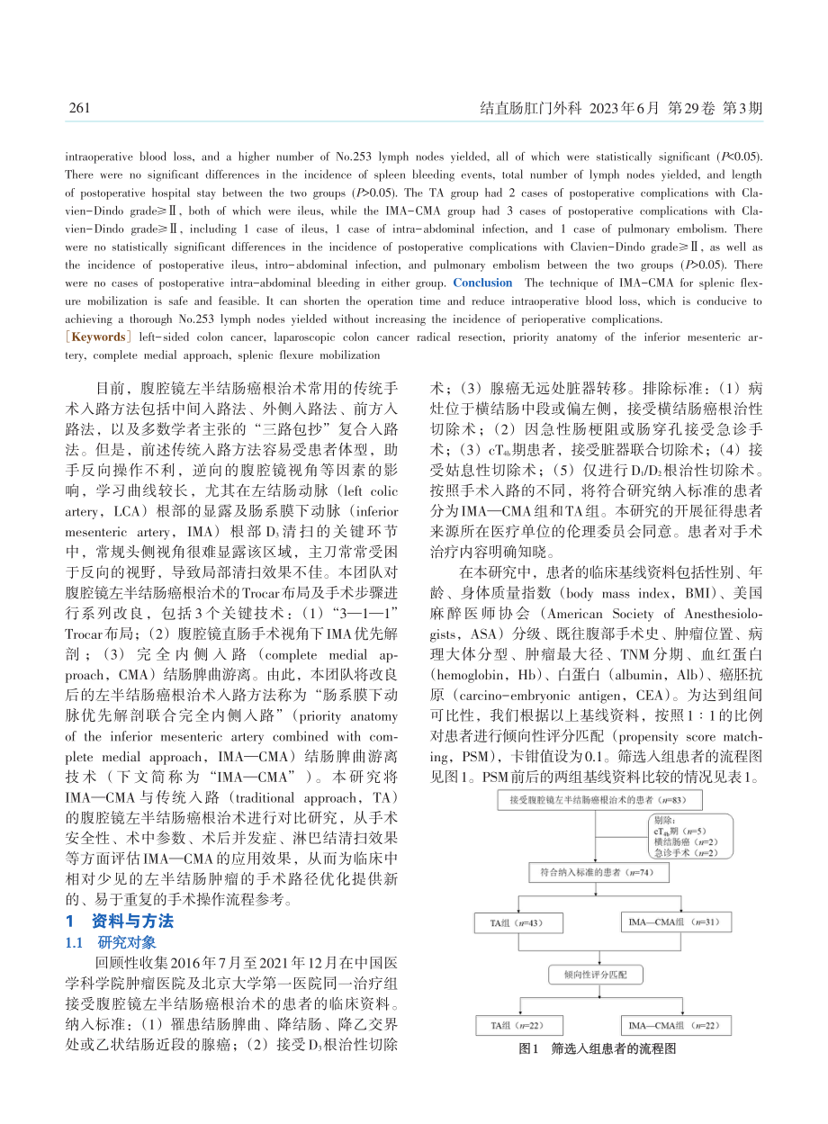 肠系膜下动脉优先解剖联合完全内侧入路结肠脾曲游离技术在腹腔镜左半结肠癌根治术中的应用研究.pdf_第2页