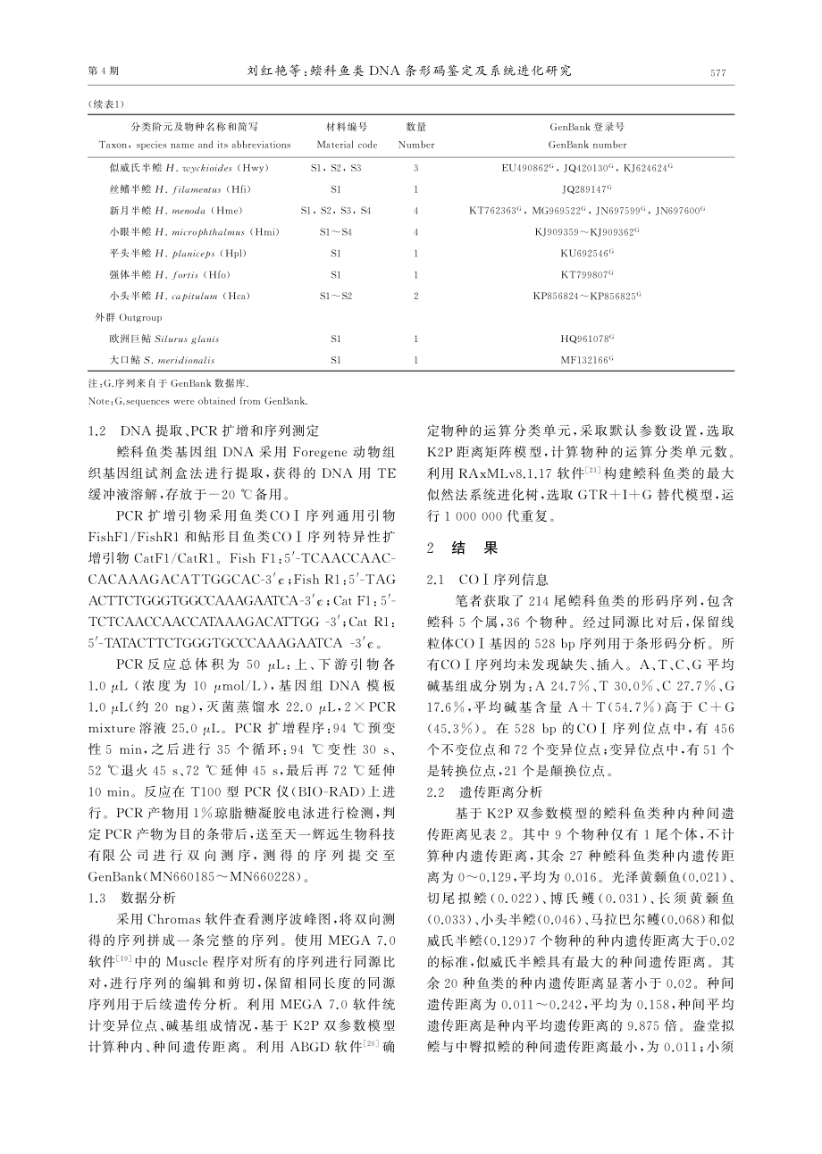 鲿科鱼类DNA条形码鉴定及系统进化研究.pdf_第3页