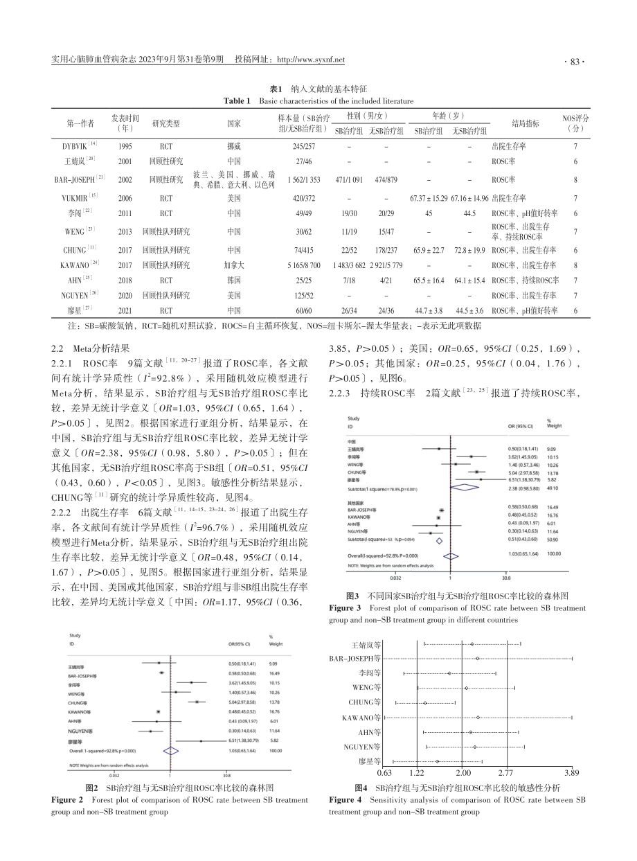 成人心搏骤停患者心肺复苏期间碳酸氢钠应用效果的Meta分析.pdf_第3页