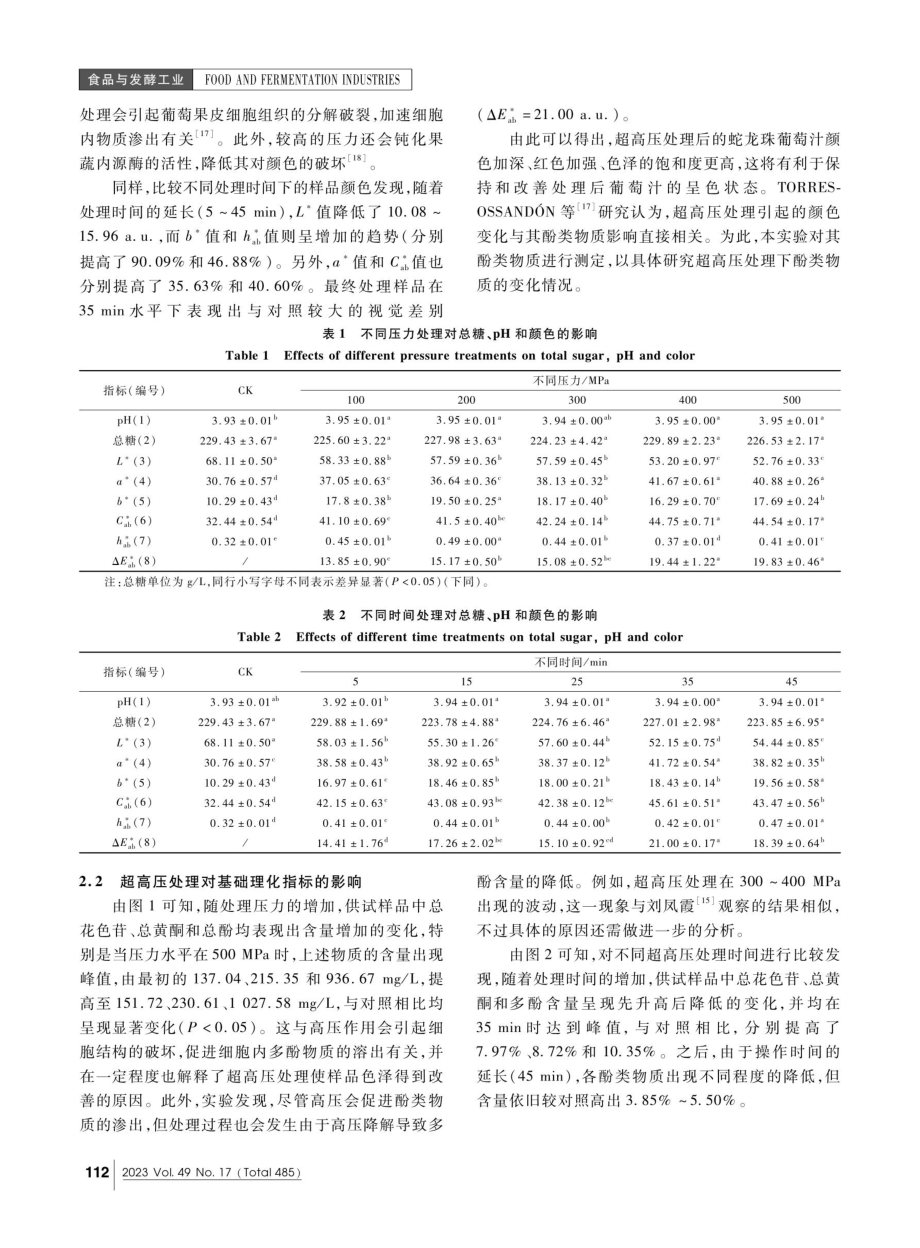 超高压处理对蛇龙珠葡萄中酚类物质的影响.pdf_第3页