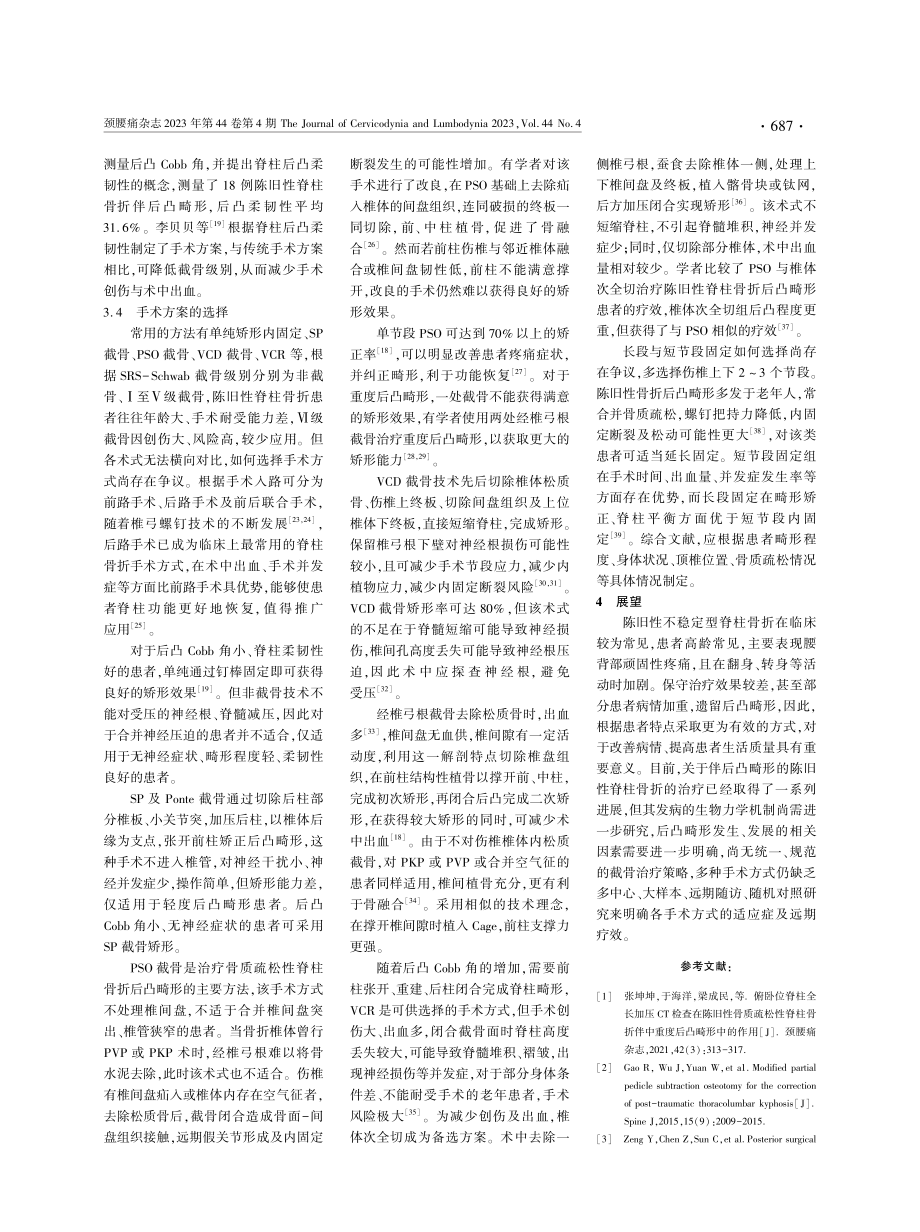 陈旧性脊柱骨折伴后凸畸形治疗研究进展.pdf_第2页