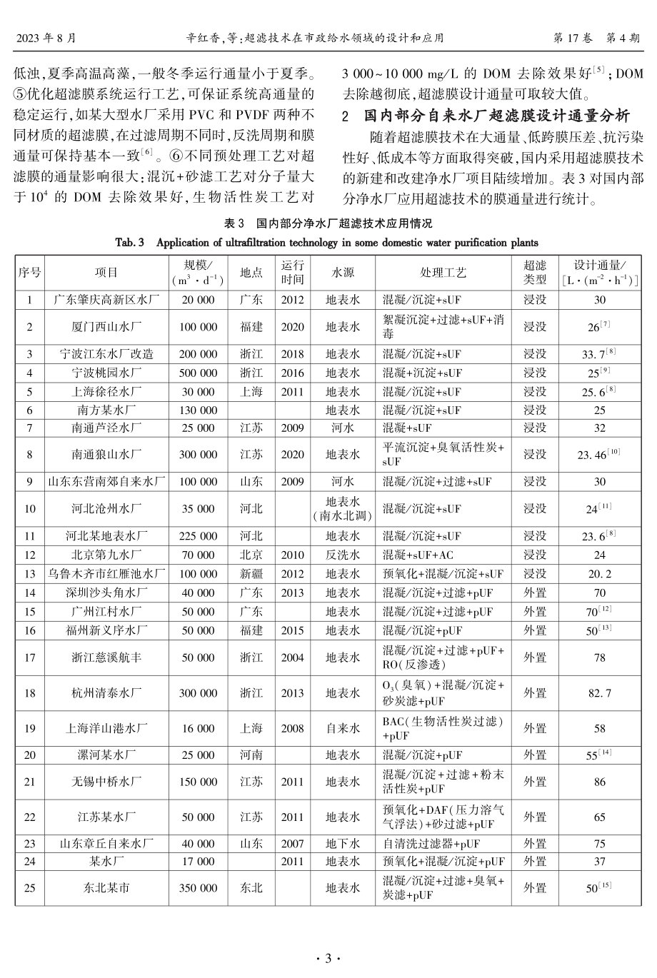 超滤技术在市政给水领域的设计和应用.pdf_第3页