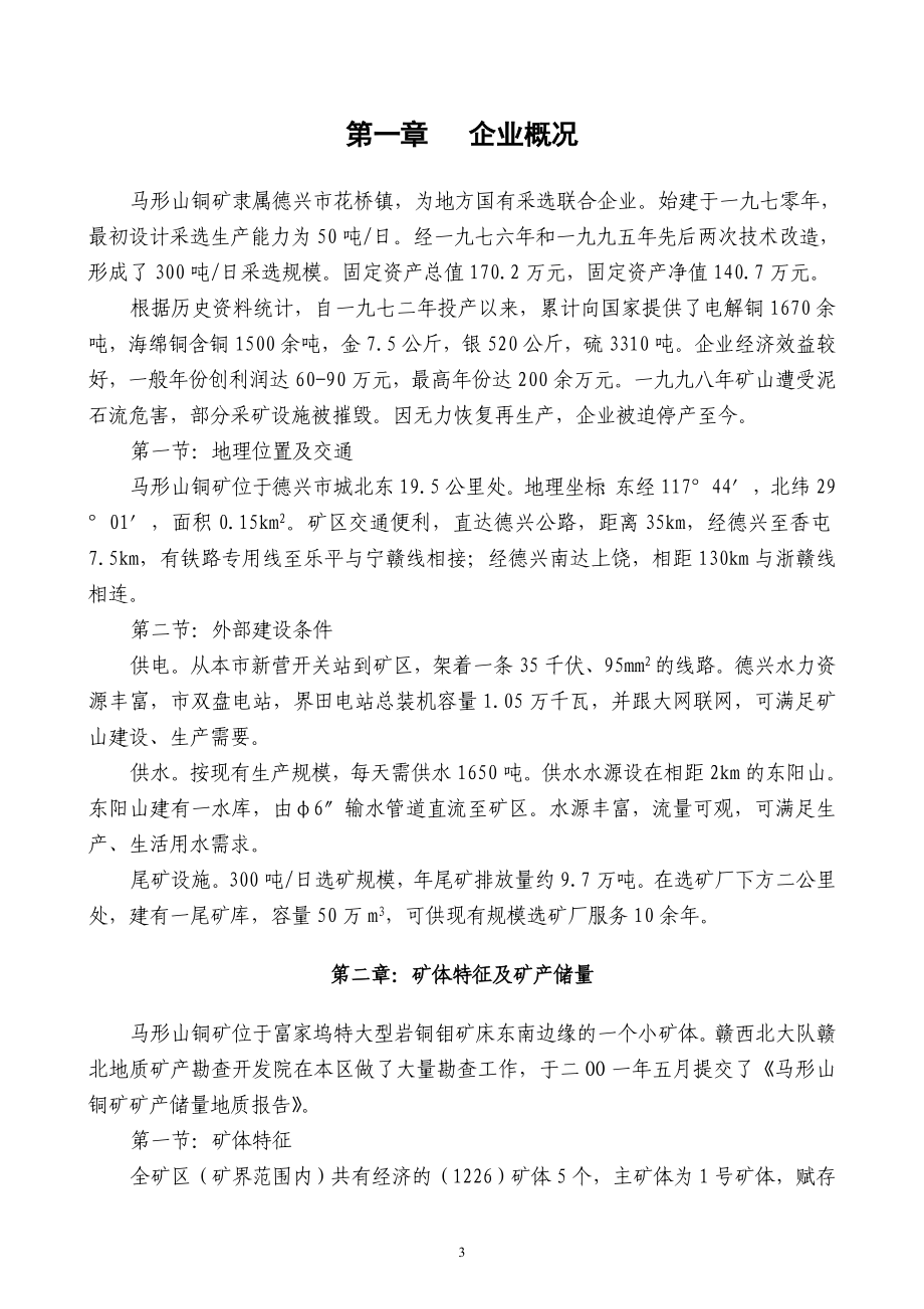 XX铜矿项目建议书.doc_第3页