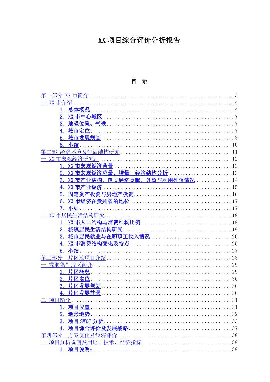 某项目综合评价分析报告.doc_第1页