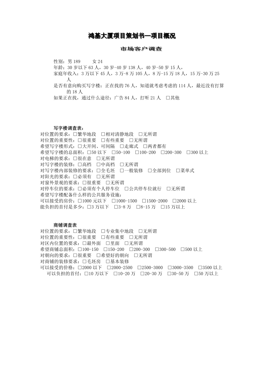 鸿基大厦项目策划书3.doc_第1页