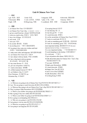 译林版六年级上 Unit8 知识点梳理.docx