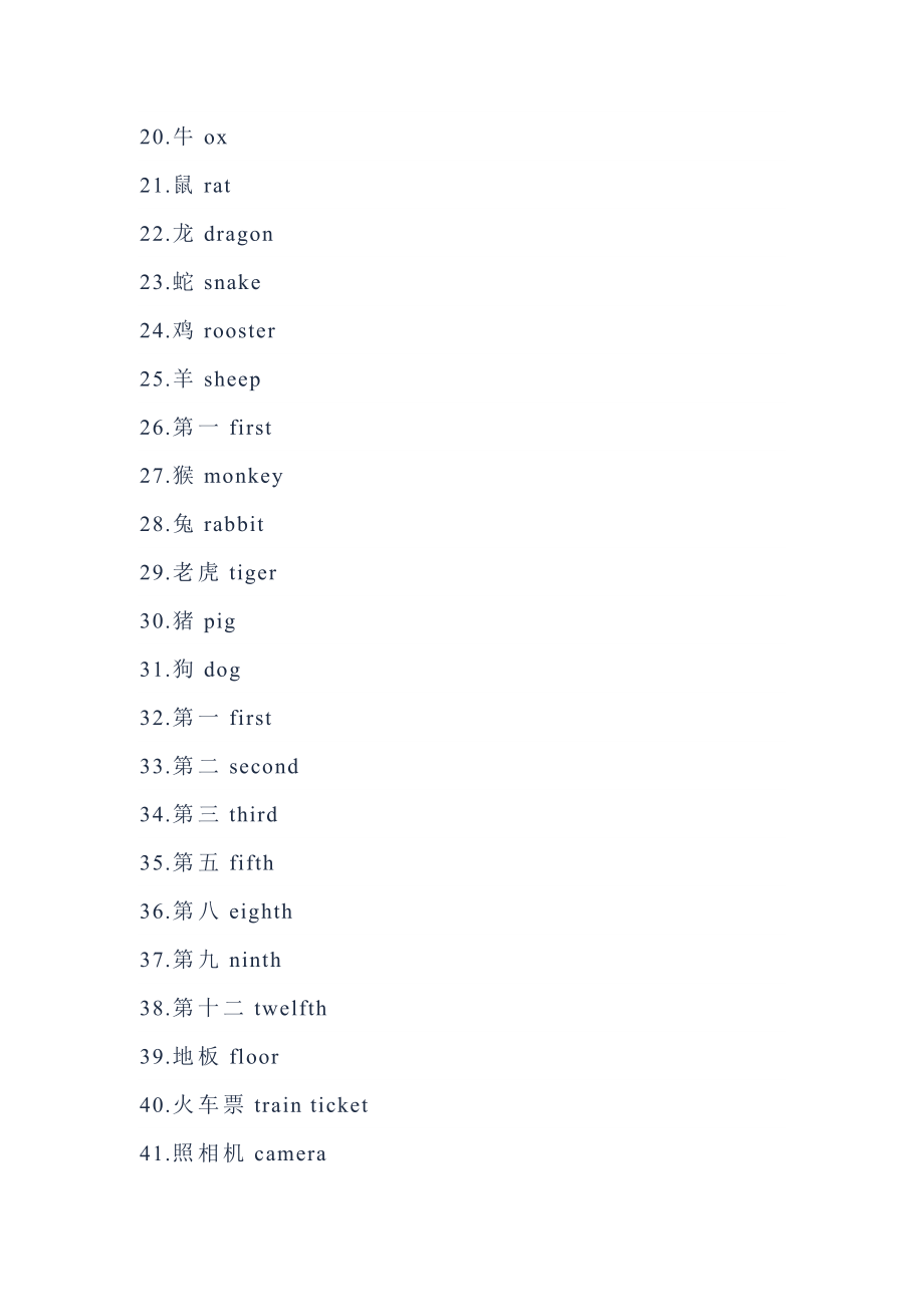 冀教版英语五年级上册Unit4单元知识点.docx_第2页