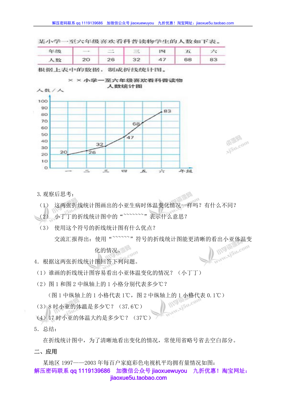 沪教小学数学四下《3.1折线统计图的认识》word教案 (6).doc_第2页