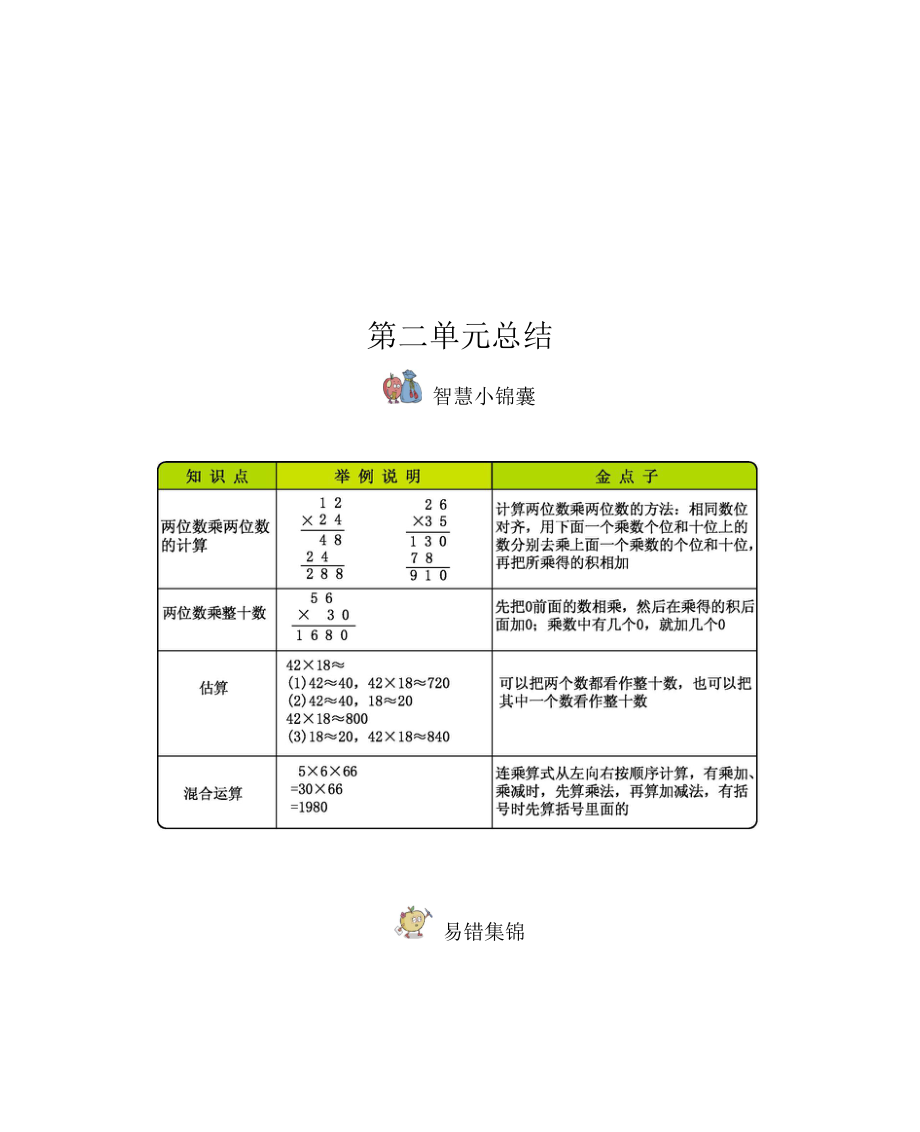 三年级（下册）冀教版数学全册重点知识点汇总.docx_第3页